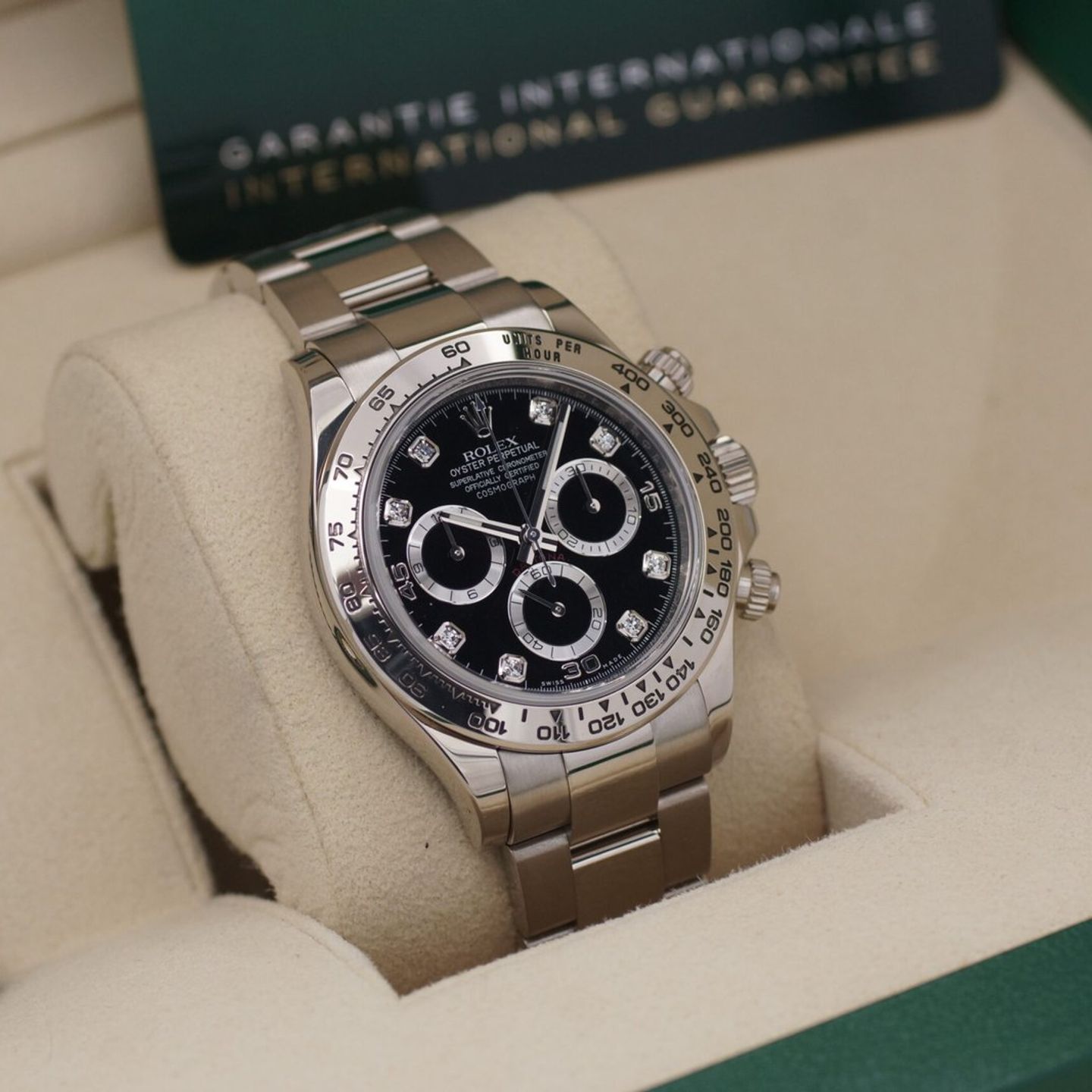 Rolex Daytona 116509 (2020) - Black dial 40 mm White Gold case (1/8)