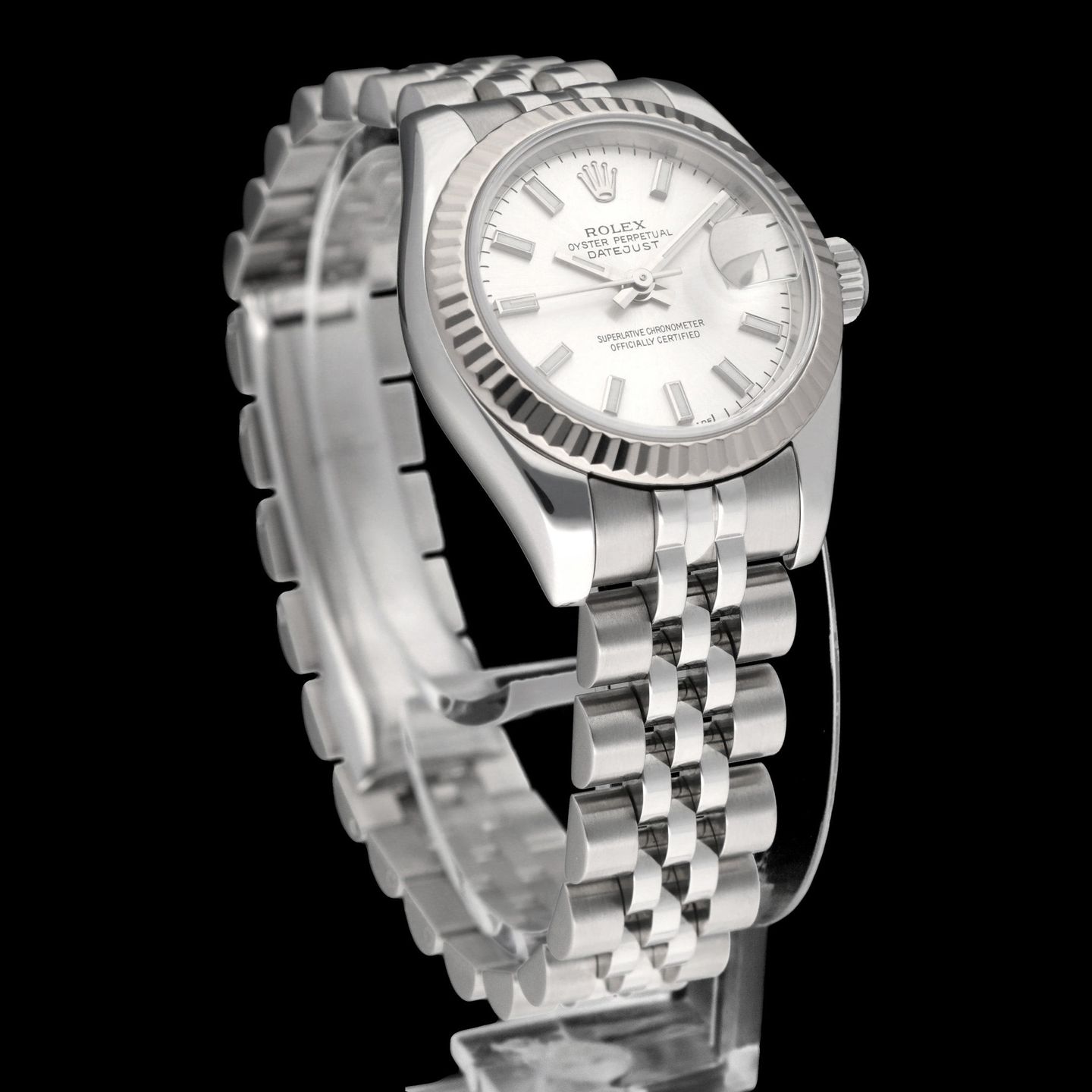Rolex Lady-Datejust 179174 (2006) - Zilver wijzerplaat 26mm Staal (4/8)