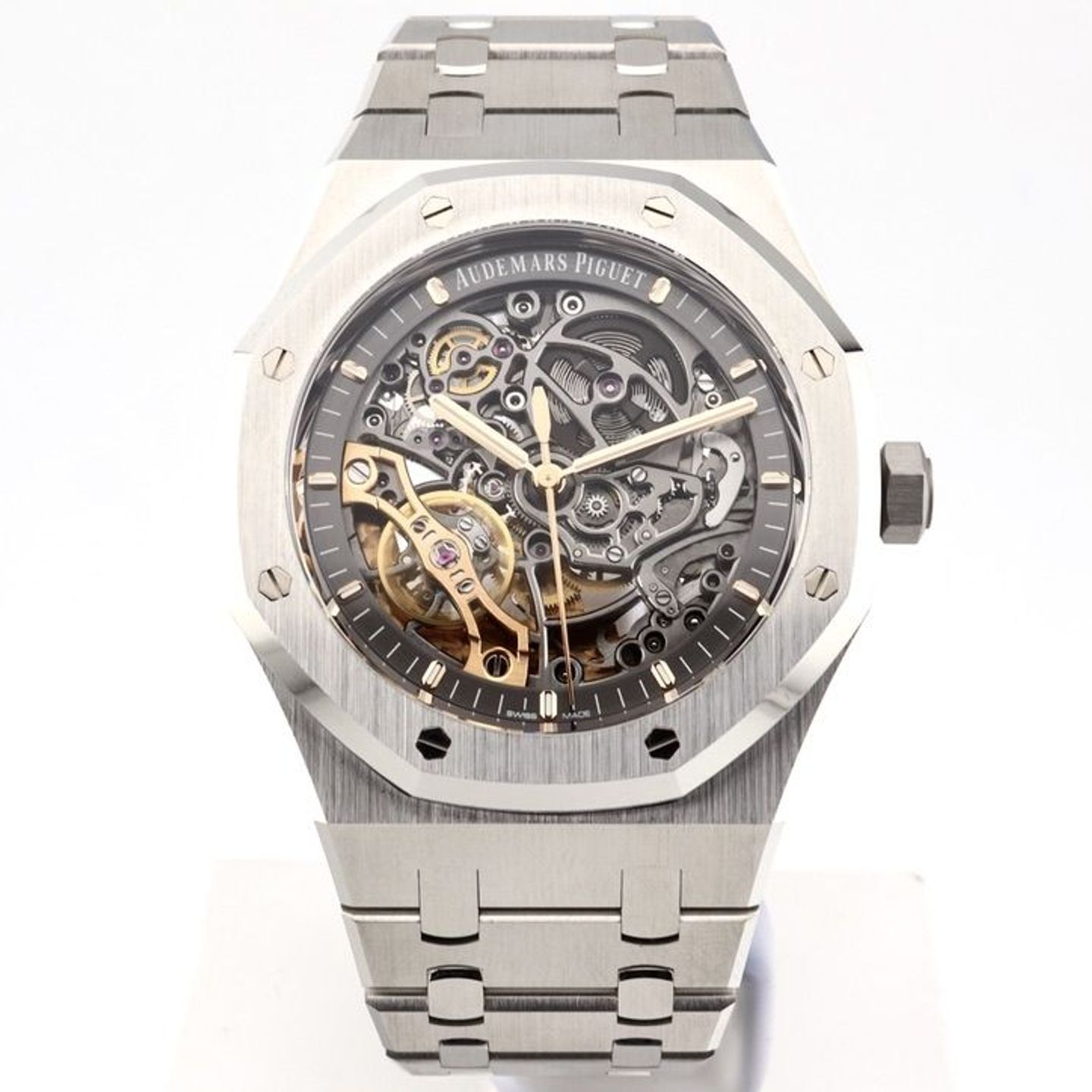 Audemars Piguet Royal Oak Double Balance Wheel Openworked 15407ST.OO.1220ST.01 (2022) - Transparant wijzerplaat 41mm Staal (2/6)