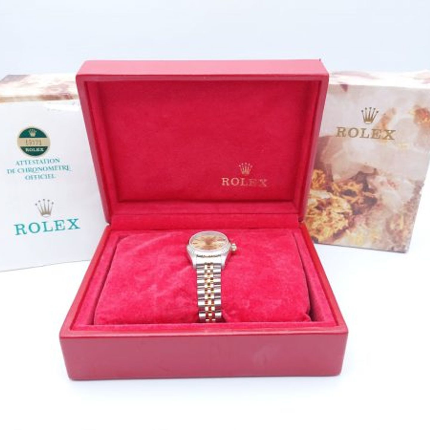 Rolex Lady-Datejust 69173 (1986) - Champagne dial 26 mm Gold/Steel case (2/8)