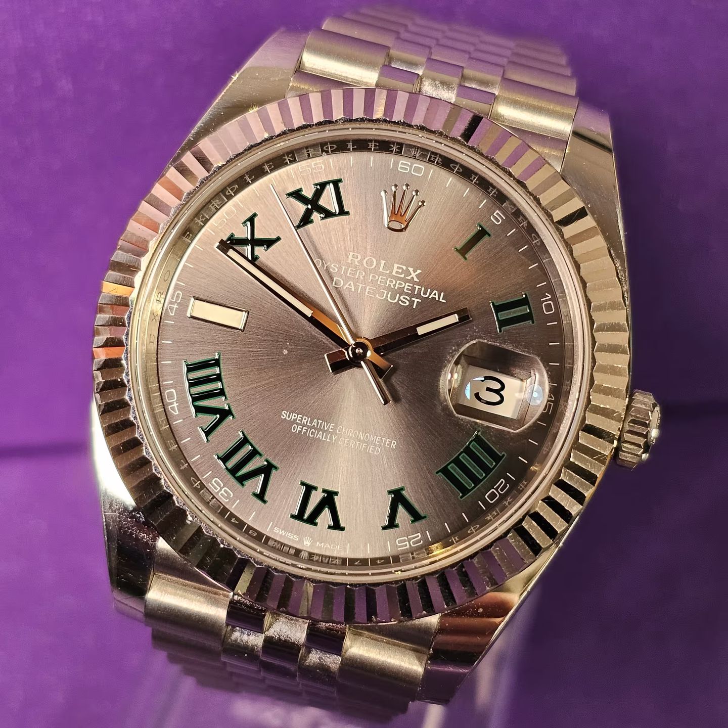 Rolex Datejust 41 126334 (2021) - Grijs wijzerplaat 41mm Staal (3/4)