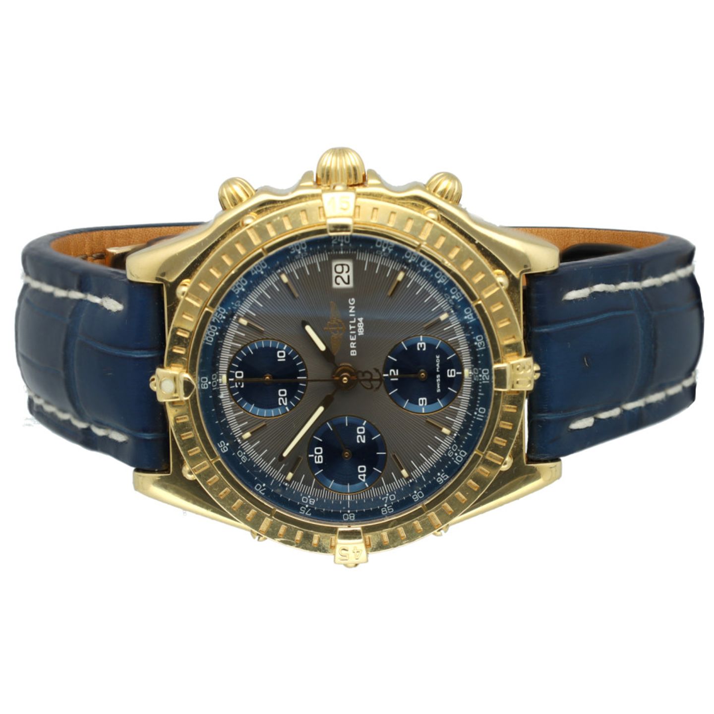 Breitling Chronomat K13048 (1993) - Grey dial 39 mm Yellow Gold case (4/7)