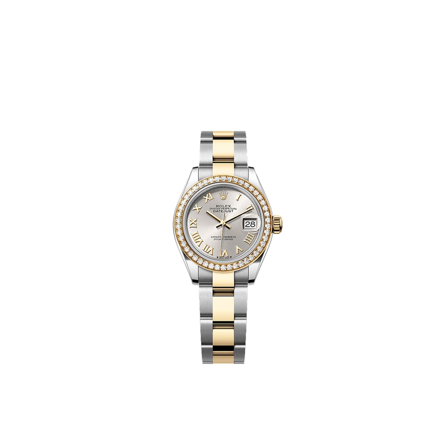 Rolex Lady-Datejust 279383RBR (2025) - Silver dial 28 mm Gold/Steel case (1/1)