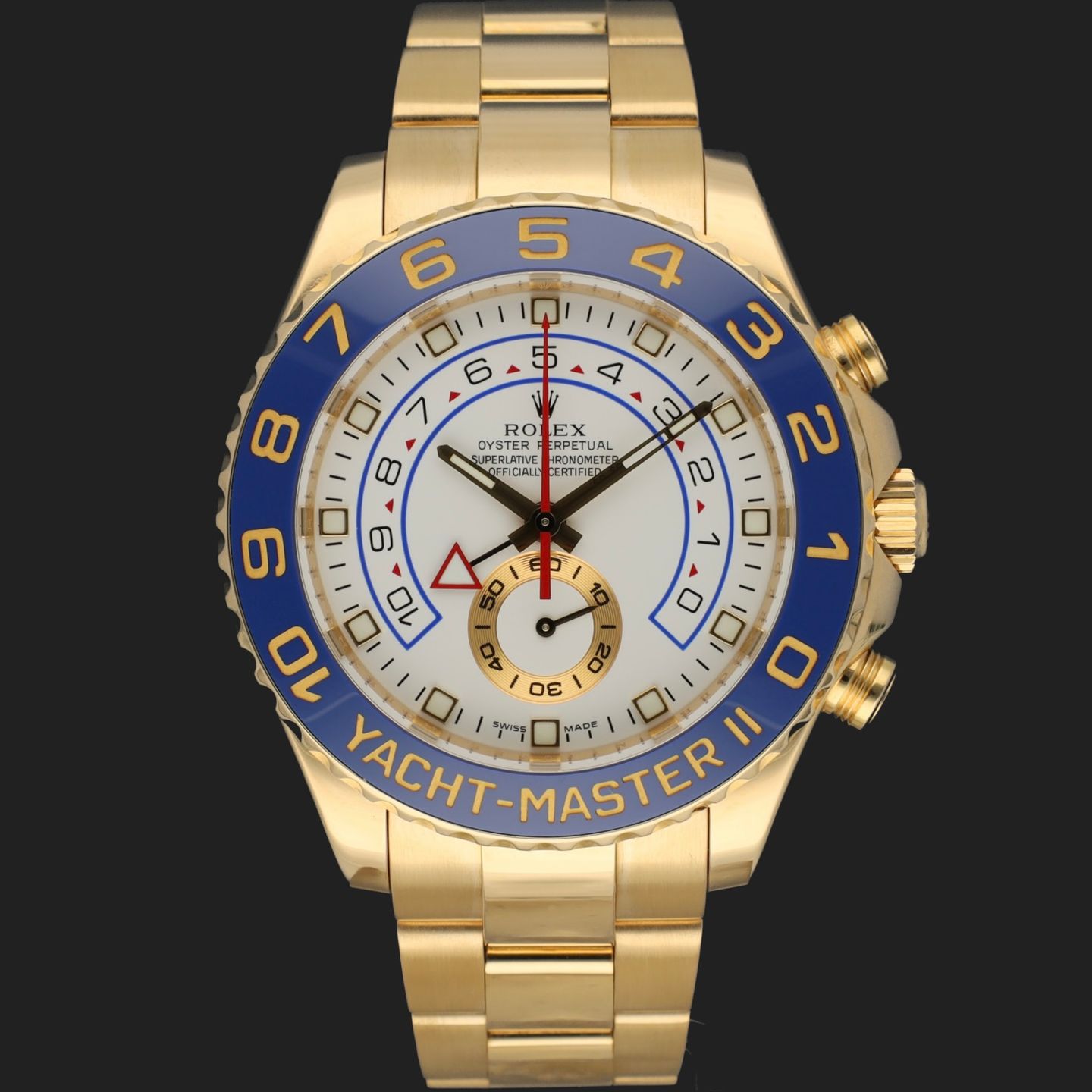 Rolex Yacht-Master II 116688 (2014) - White dial 44 mm Yellow Gold case (3/8)