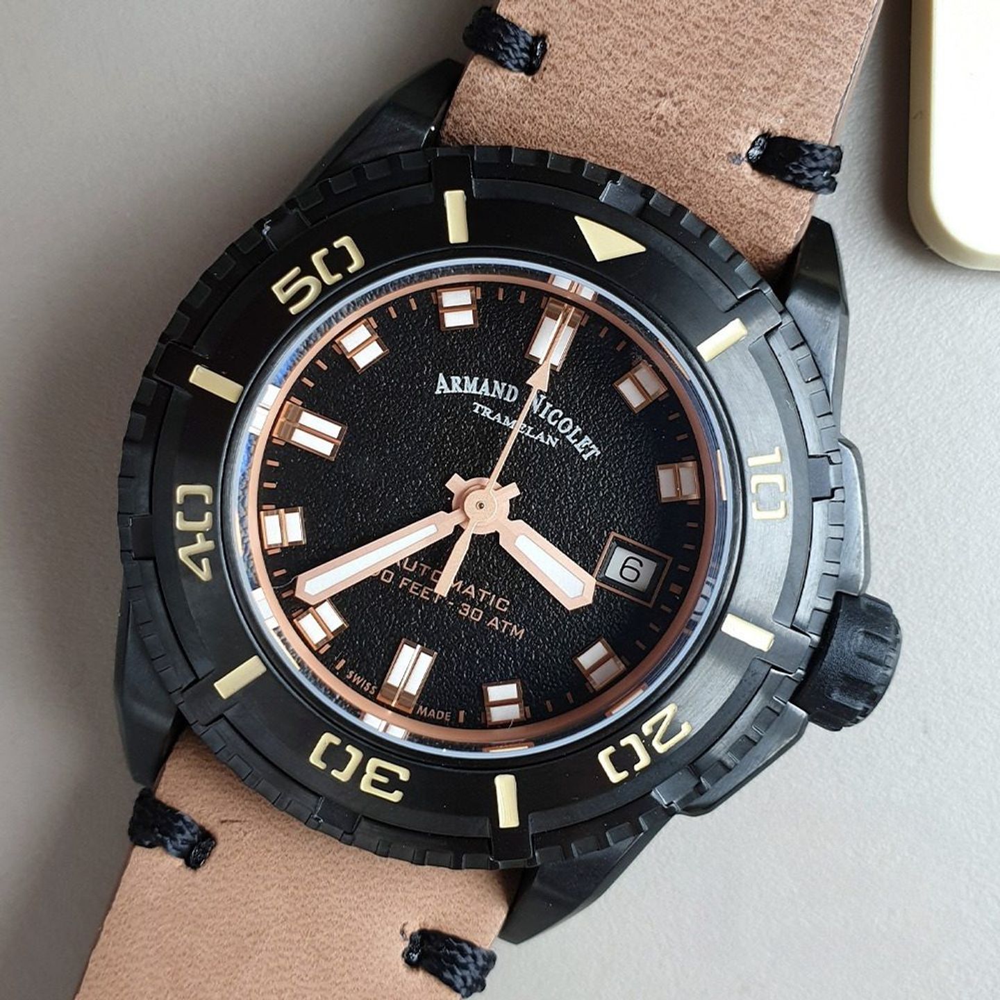 Armand Nicolet JS9 A460AKN-NS-PK4140CA (2025) - Zwart wijzerplaat 44mm Staal (1/8)