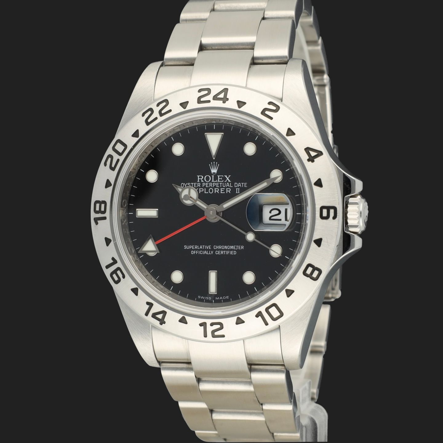 Rolex Explorer II 16570 (2011) - Black dial 40 mm Steel case (1/8)