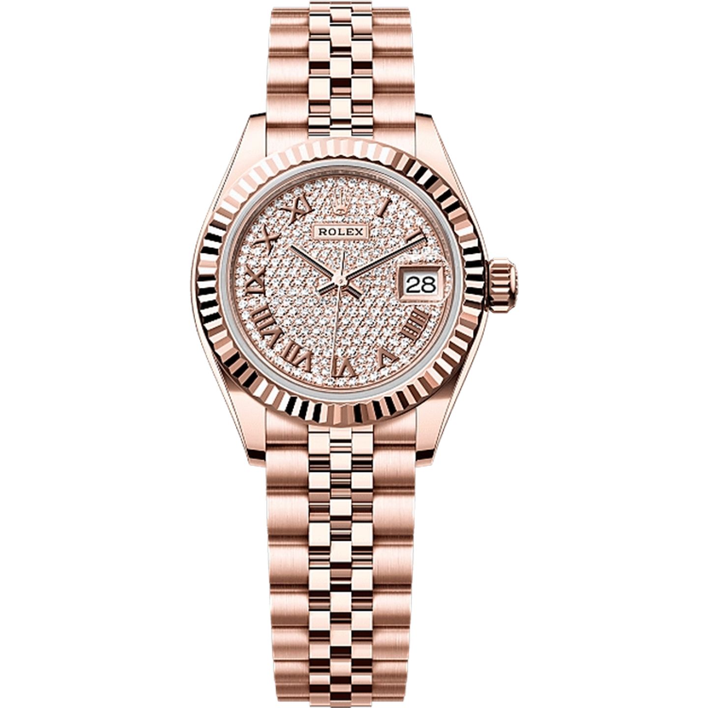 Rolex Lady-Datejust 279175 (2025) - Diamond dial 28 mm Rose Gold case (1/1)