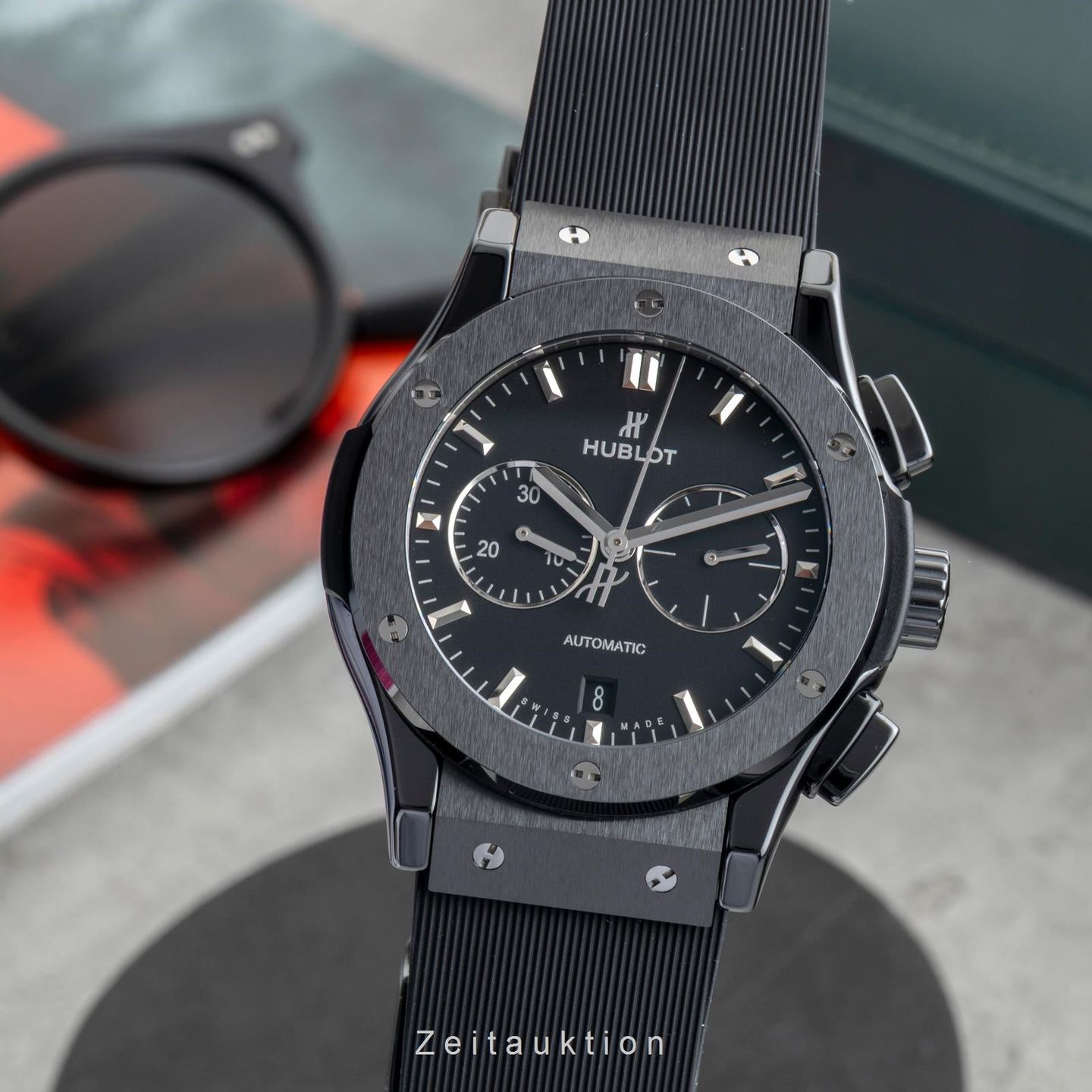 Hublot Classic Fusion Chronograph 541.CM.1171.RX (2018) - Zwart wijzerplaat 42mm Keramiek (1/8)
