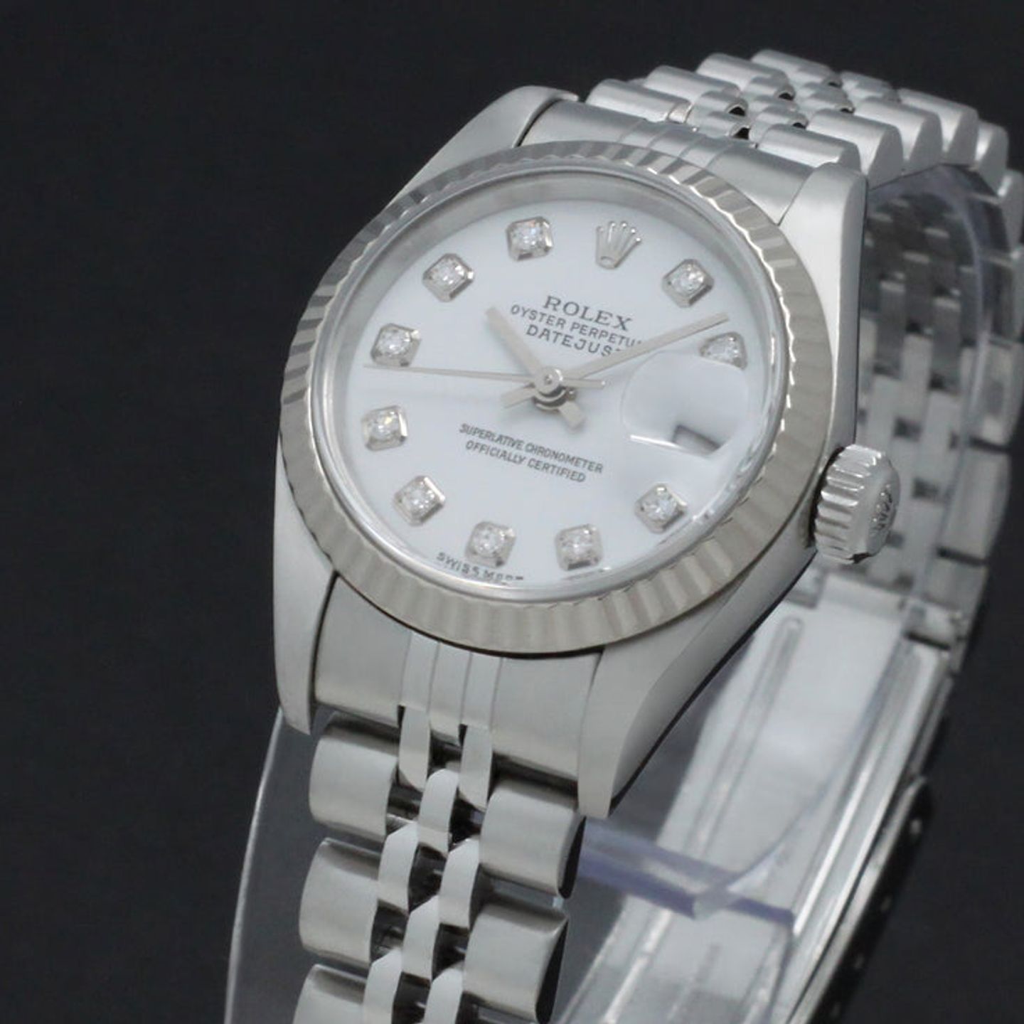 Rolex Lady-Datejust 79174 (2002) - Wit wijzerplaat 26mm Staal (7/7)