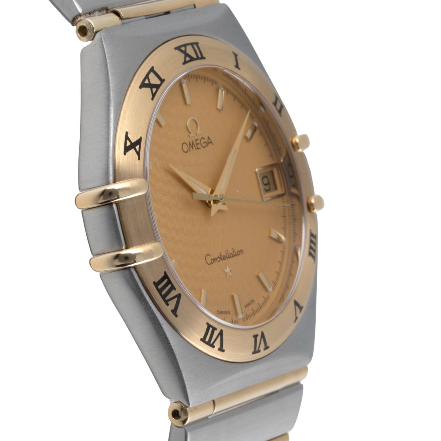 Omega Constellation 1212.10.00 (2000) - Champagne dial 34 mm Gold/Steel case (7/8)