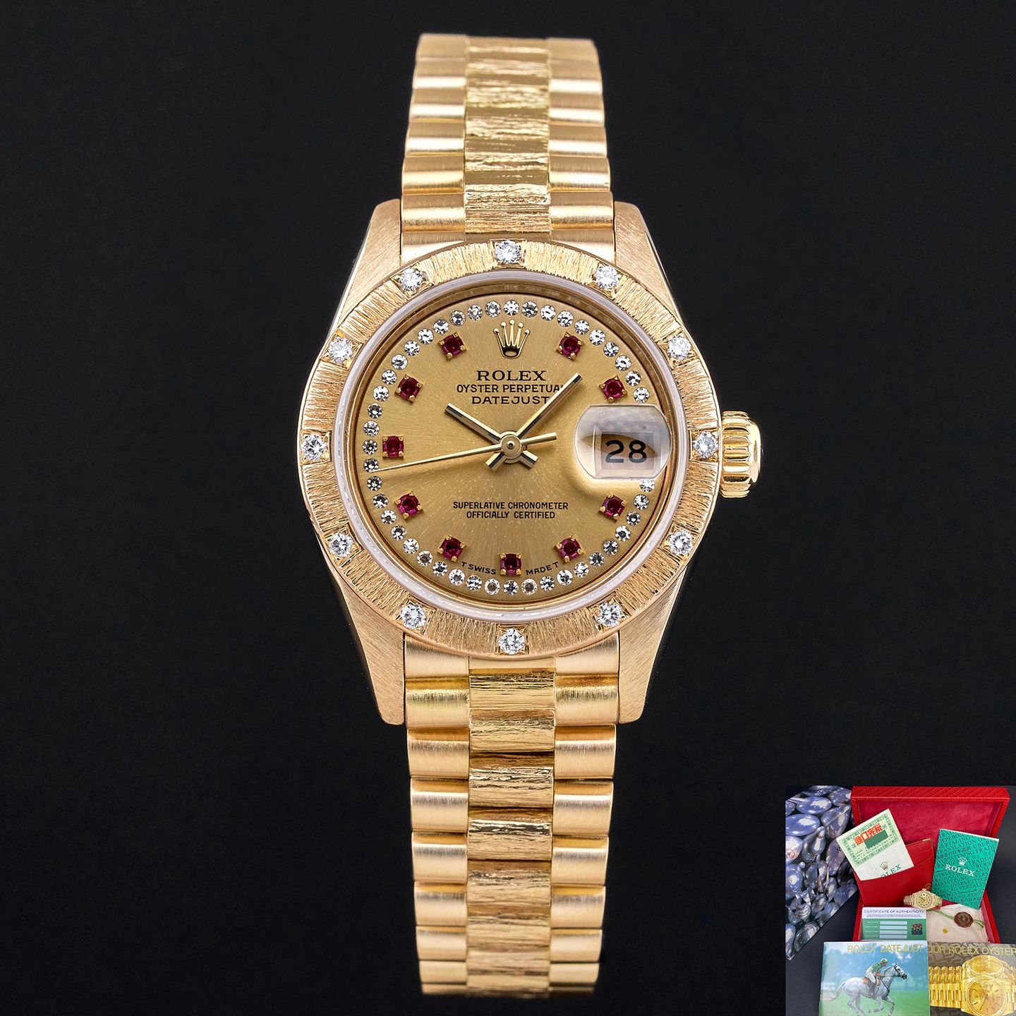 Rolex Lady-Datejust 69288 (1990) - 26mm Geelgoud (1/8)