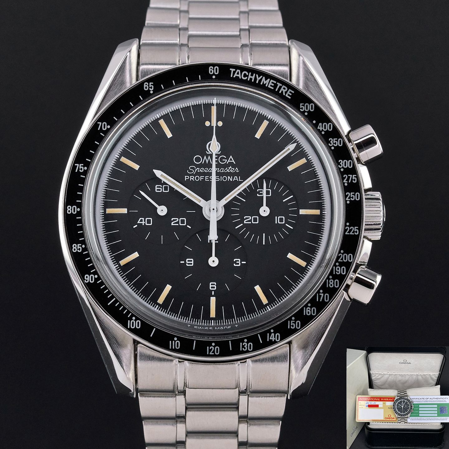 Omega Speedmaster Professional Moonwatch 3592.50 (Onbekend (willekeurig serienummer)) - Zwart wijzerplaat 42mm Staal (1/7)