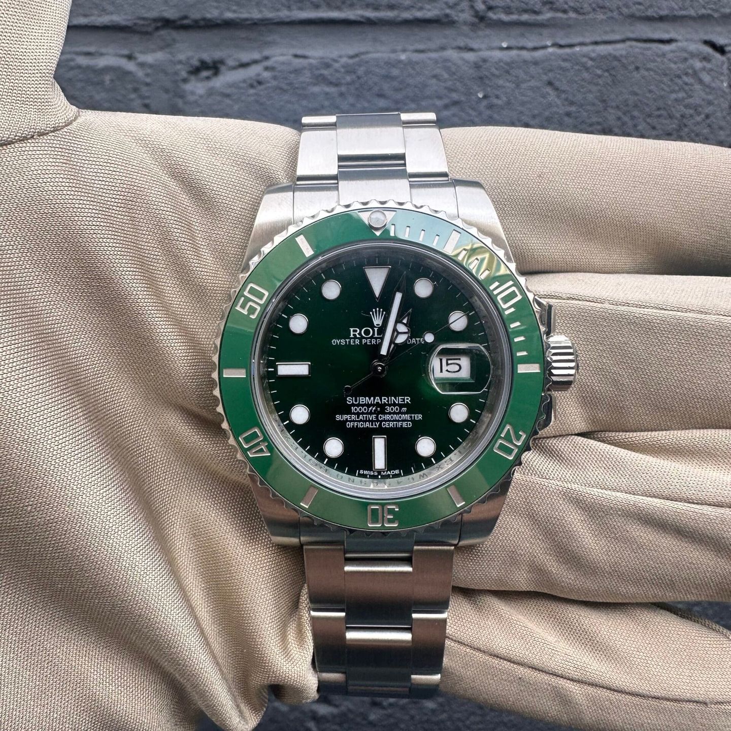 Rolex Submariner Date 116610LV (2015) - Groen wijzerplaat 40mm Staal (5/5)