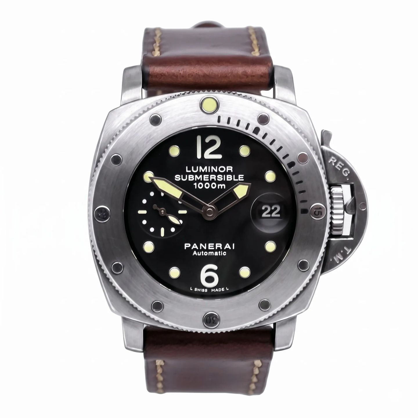 Panerai Luminor 1950 PAM00243 (2007) - Black dial 44 mm Steel case (1/8)
