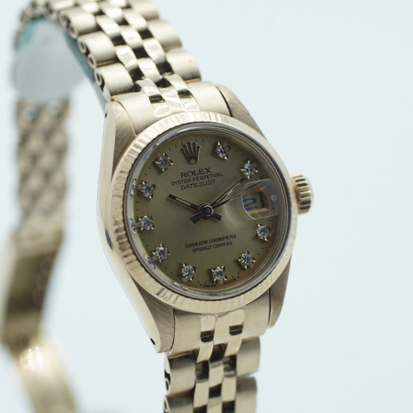 Rolex Lady-Datejust 6916 (1982) - Champagne dial 26 mm Yellow Gold case (3/8)