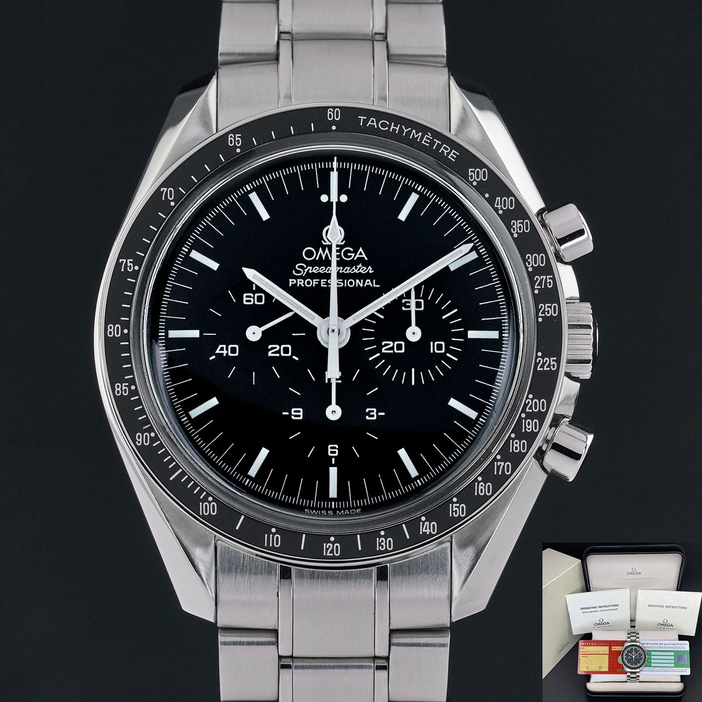 Omega Speedmaster Professional Moonwatch 3570.50.00 (2003) - Black dial 42 mm Steel case (1/7)