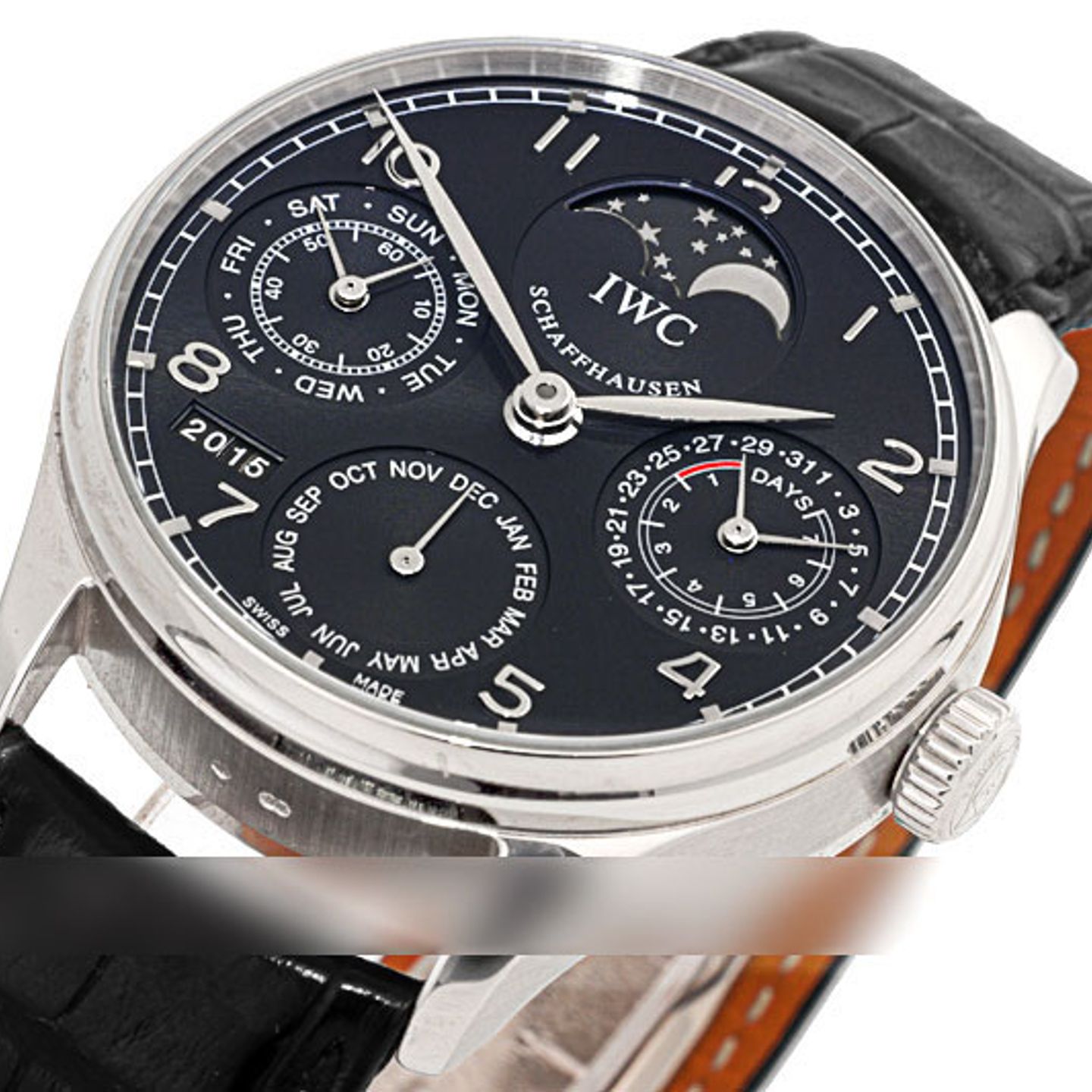 IWC Portuguese Perpetual Calendar IW502218 (2006) - Grey dial 42 mm White Gold case (2/4)