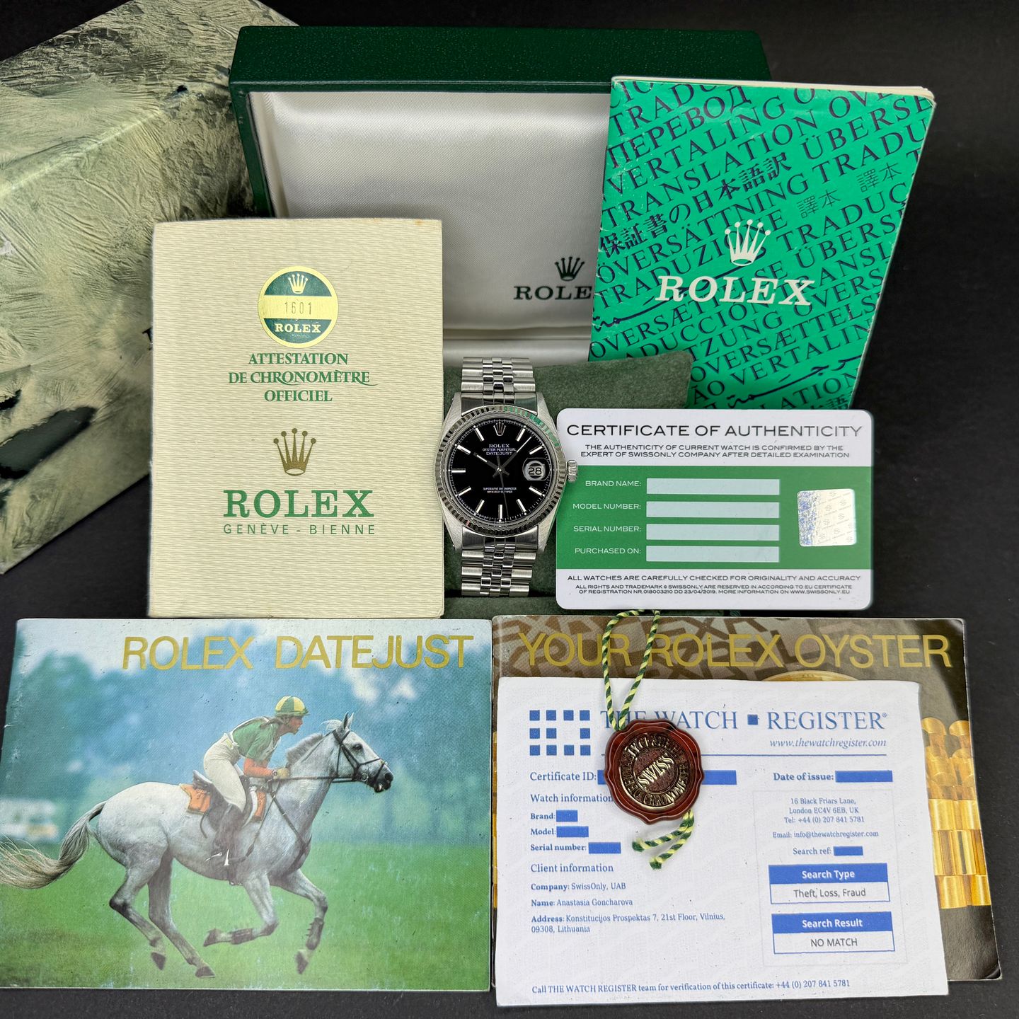 Rolex Datejust 1601 (1971) - Black dial 36 mm Steel case (3/8)
