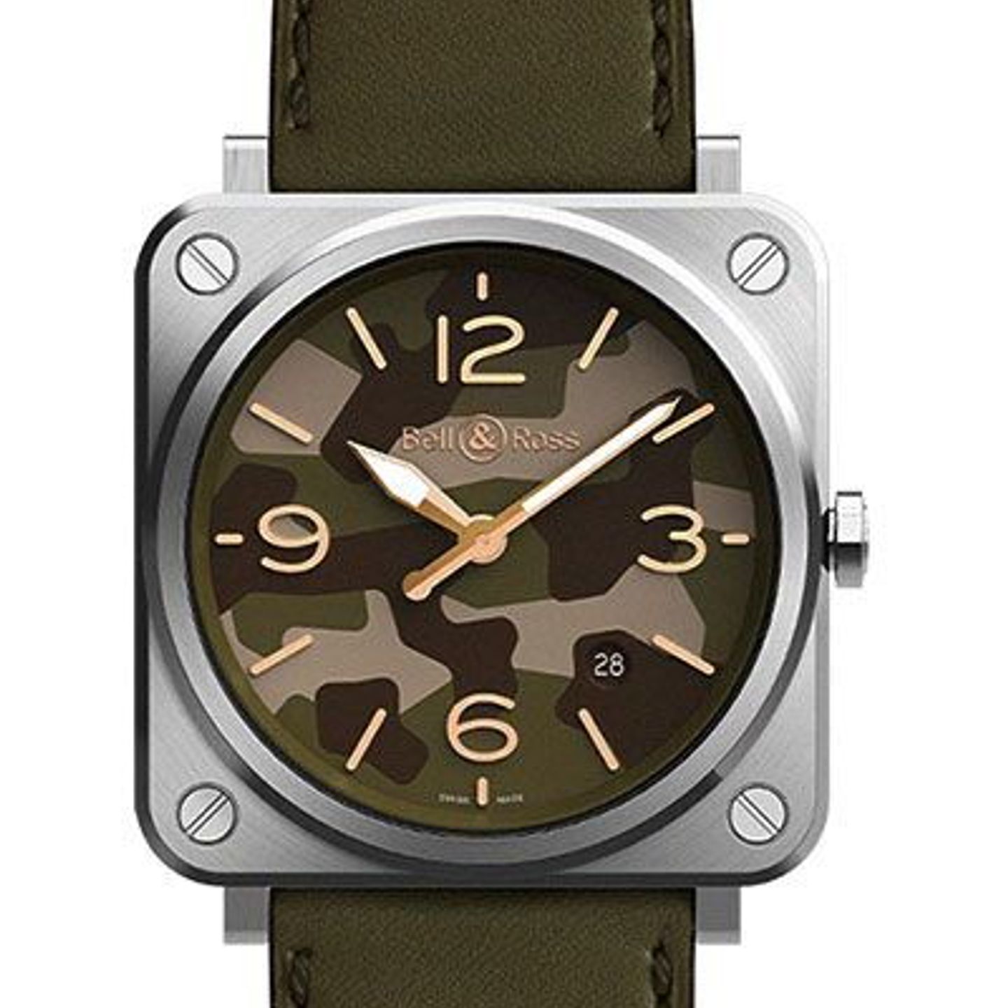 Bell & Ross BR S BRS-CK-ST/SCA (2024) - Groen wijzerplaat 40mm Staal (2/3)