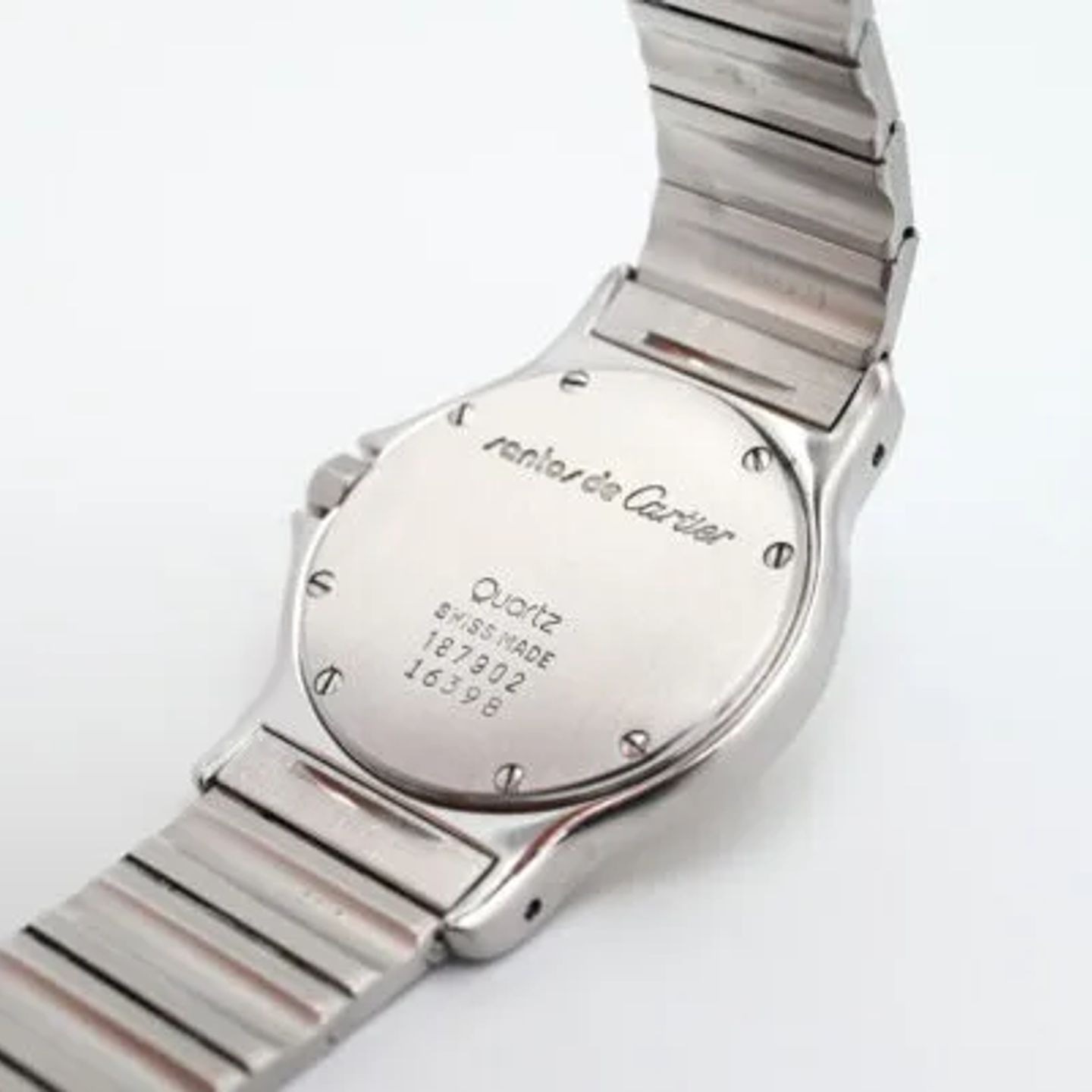 Cartier Santos 187902 (Onbekend (willekeurig serienummer)) - Wit wijzerplaat 30mm Goud/Staal (6/7)