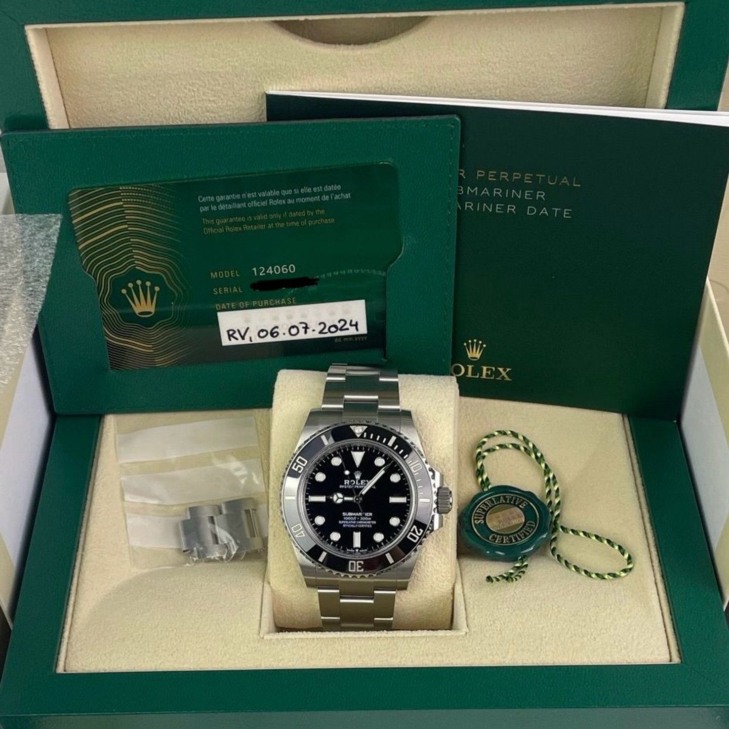 Rolex Submariner No Date 124060 (2024) - Zwart wijzerplaat 41mm Staal (1/1)