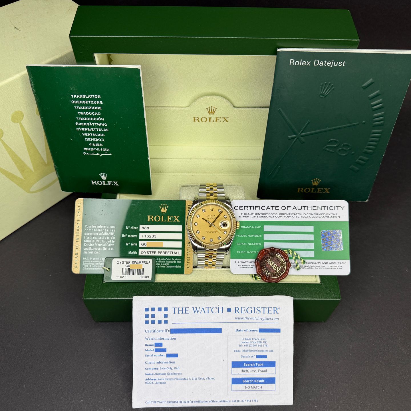 Rolex Datejust 36 116233 (2010) - 36mm Goud/Staal (3/8)