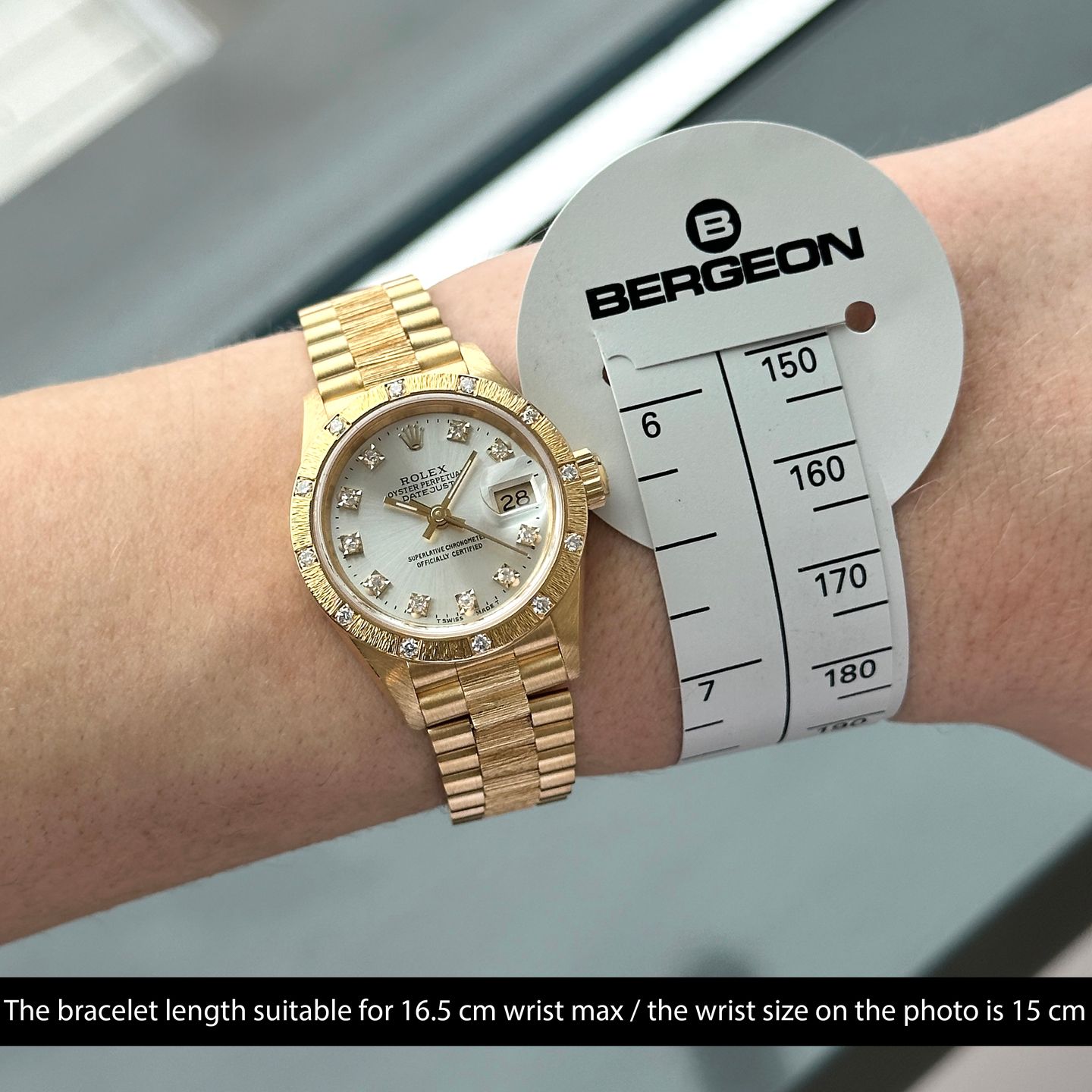 Rolex Lady-Datejust 69288 (1988) - Silver dial 26 mm Yellow Gold case (2/8)
