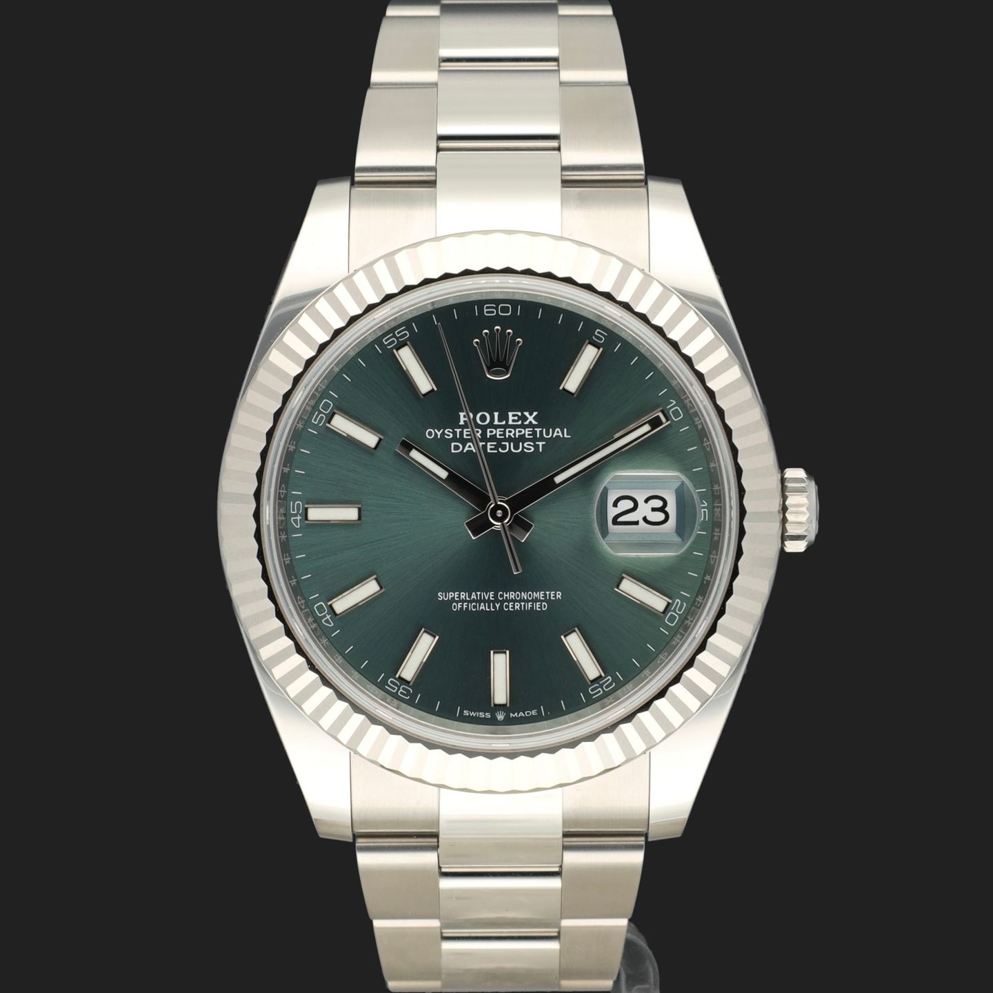 Rolex Datejust 41 126334 (2023) - Groen wijzerplaat 41mm Staal (3/8)