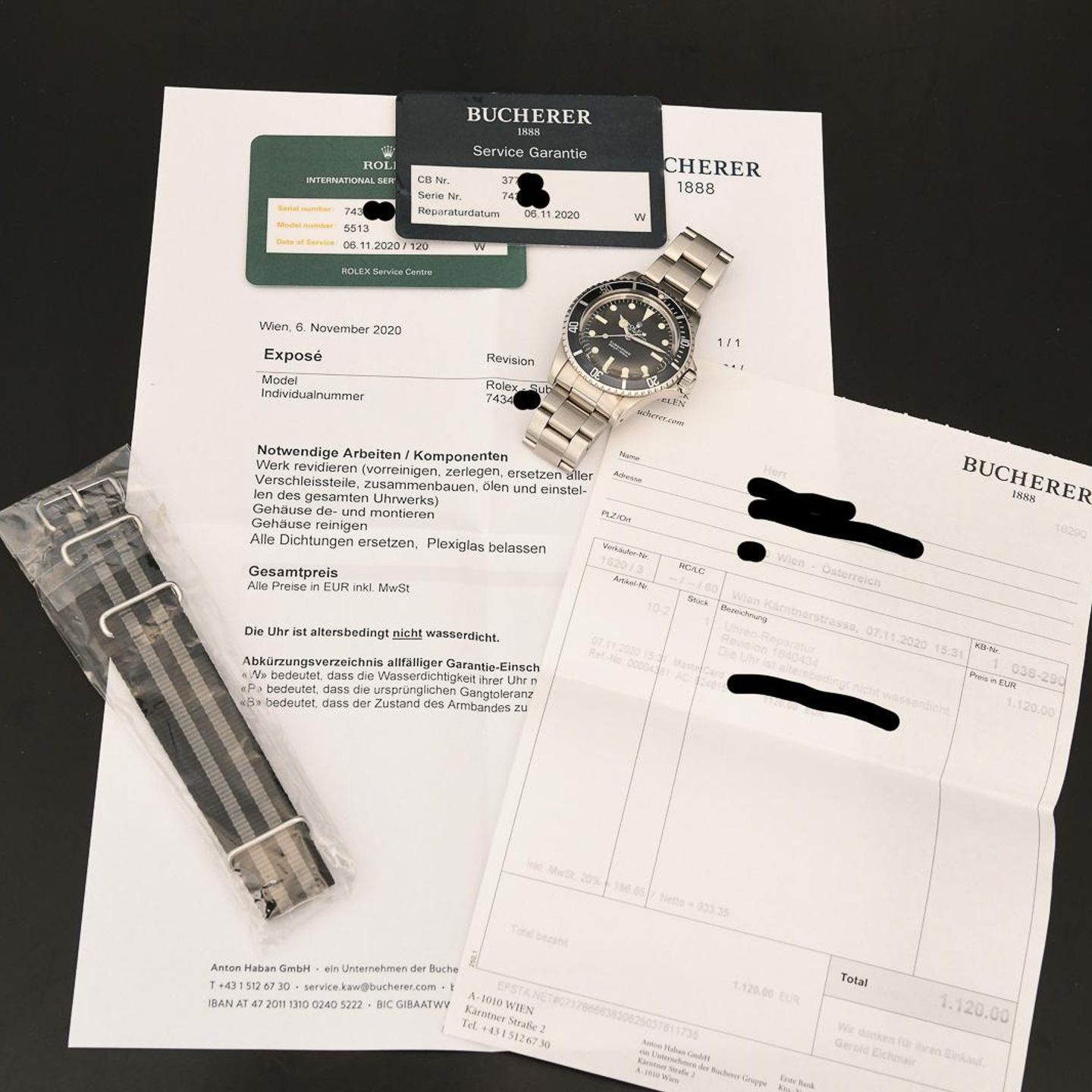 Rolex Submariner No Date 5513 (1982) - Zwart wijzerplaat 40mm Staal (6/8)