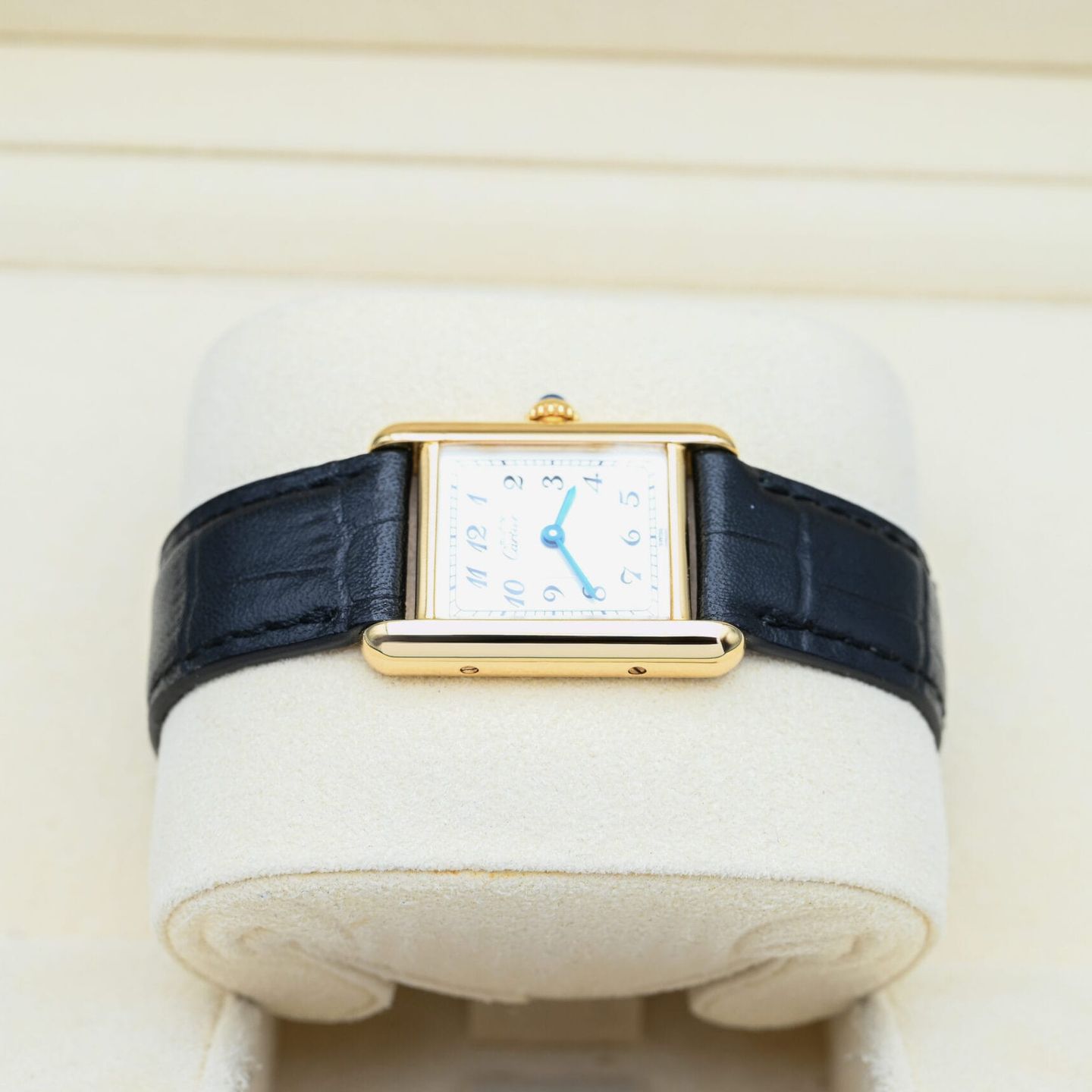 Cartier Tank Vermeil 5057001 (Unknown (random serial)) - White dial 20 mm Silver case (3/8)