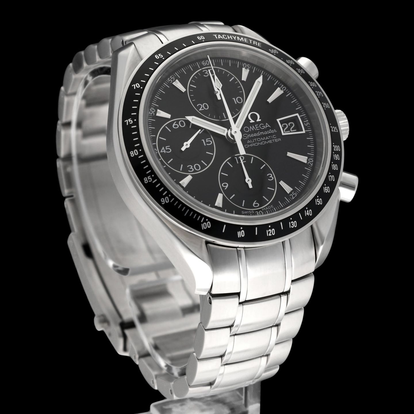 Omega Speedmaster Date 3210.50 (2014) - Zwart wijzerplaat 40mm Staal (4/8)