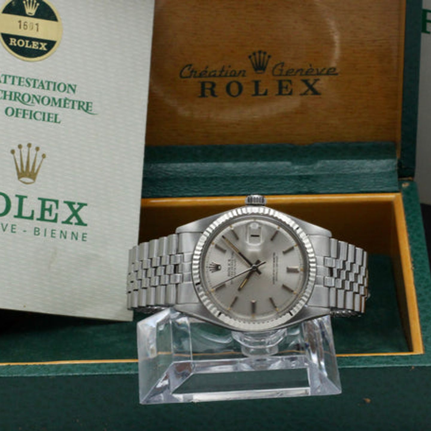 Rolex Datejust 1601 (1974) - Zilver wijzerplaat 36mm Staal (3/7)