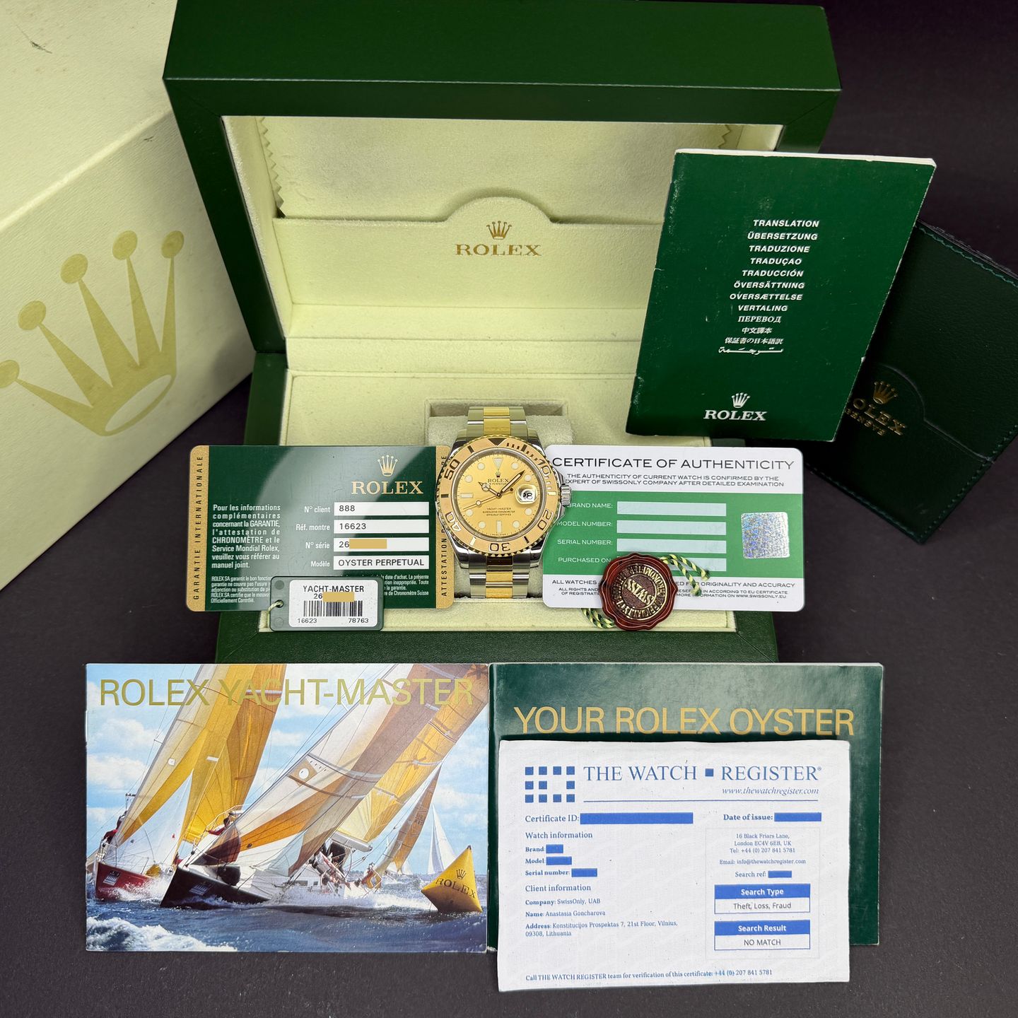 Rolex Yacht-Master 40 16623 (2011) - Champagne dial 40 mm Gold/Steel case (3/8)
