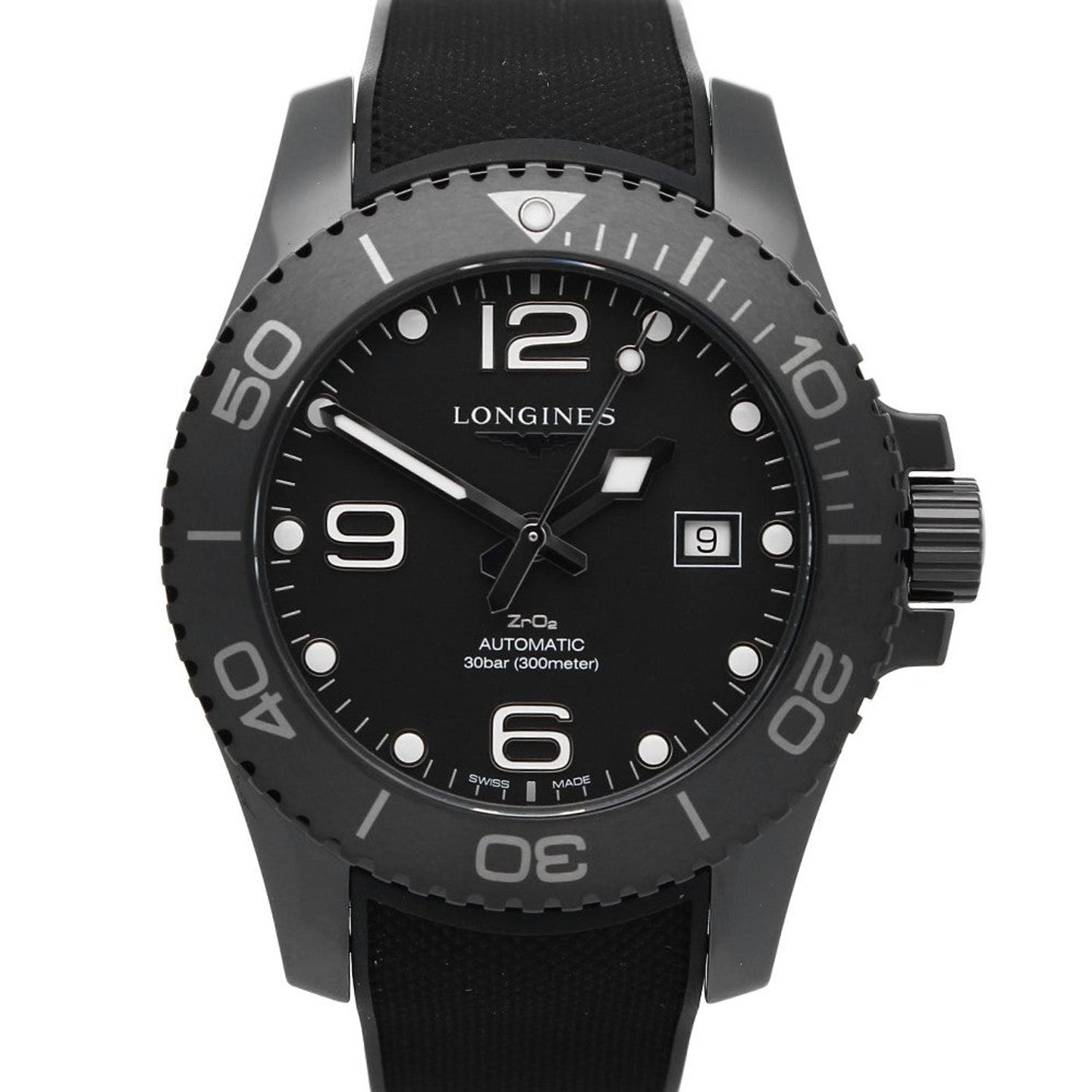 Longines HydroConquest L3.784.4.56.9 (2024) - Black dial 43 mm Ceramic case (1/6)