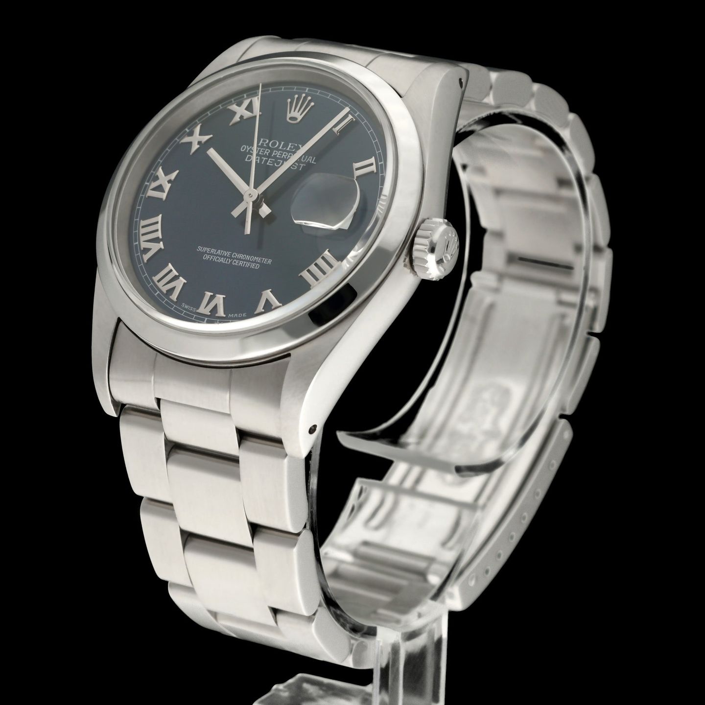 Rolex Datejust 36 16200 (1995) - Blauw wijzerplaat 36mm Staal (5/8)