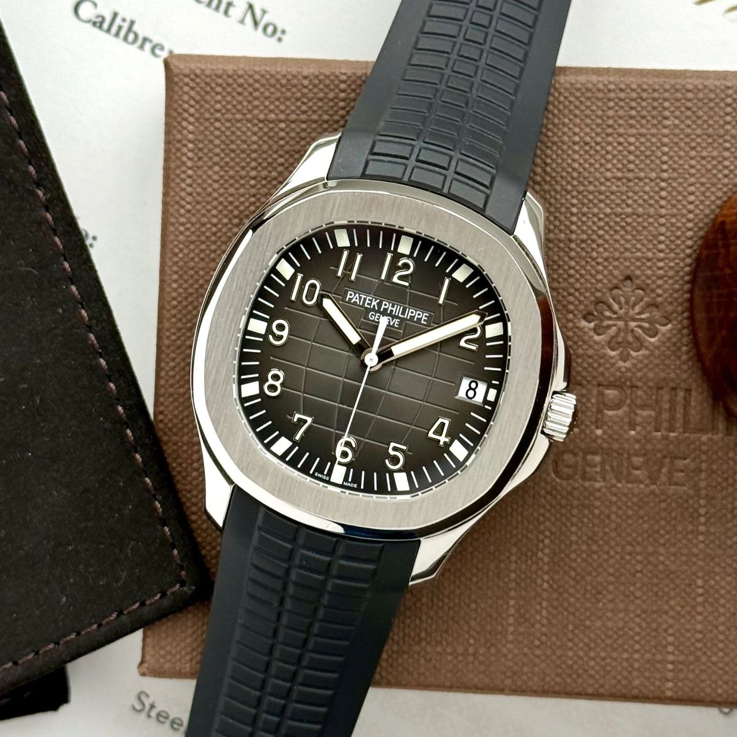 Patek Philippe Aquanaut 5167 (2011) - Zwart wijzerplaat 41mm Staal (1/8)