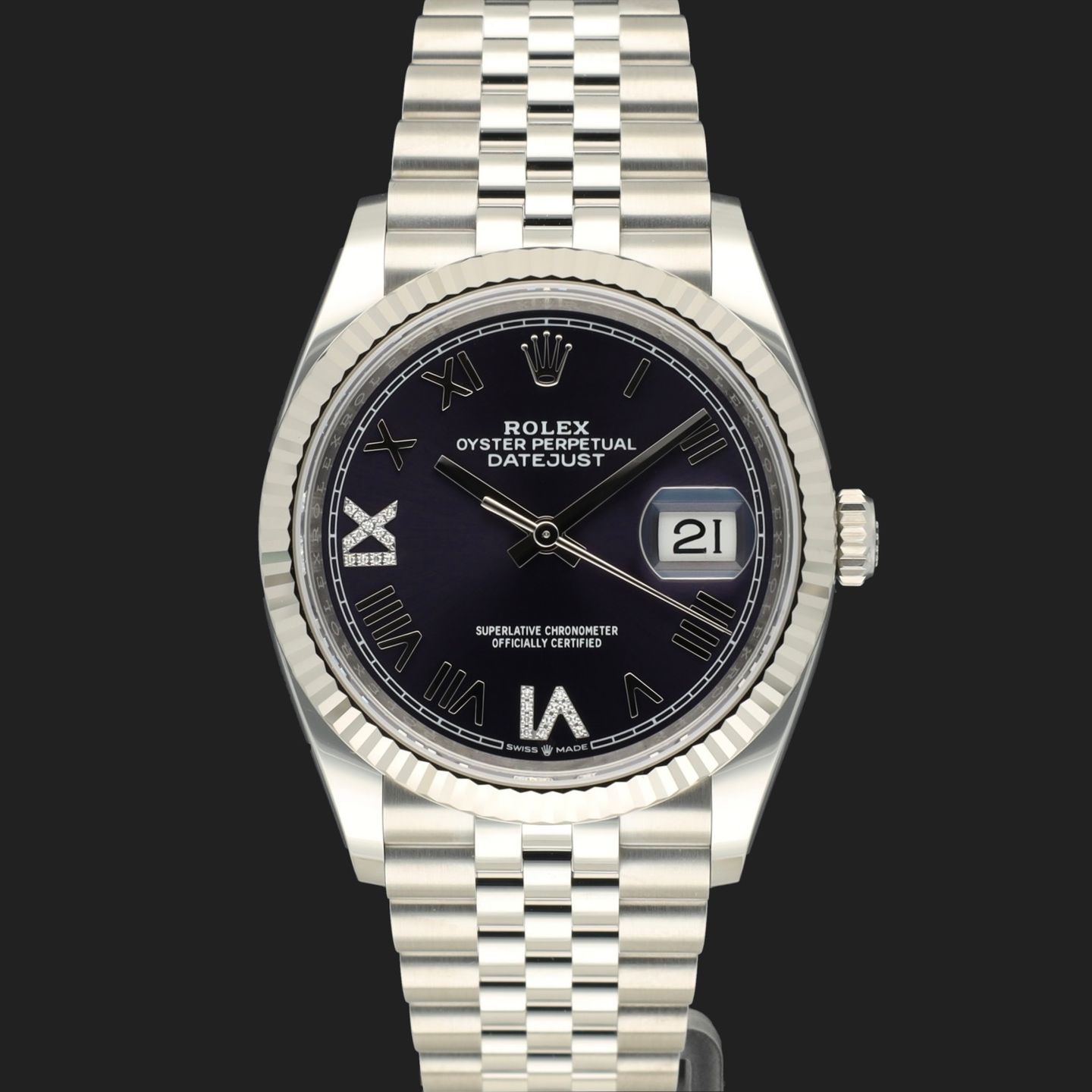 Rolex Datejust 36 126234 (2026) - Purple dial 36 mm Steel case (2/8)