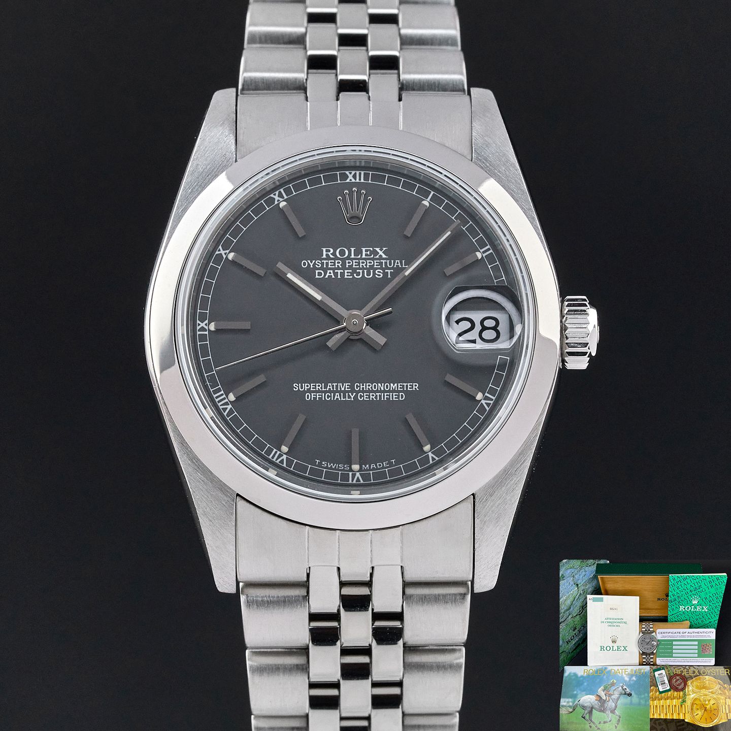 Rolex Datejust 31 68240 (1999) - Grijs wijzerplaat 31mm Staal (1/8)