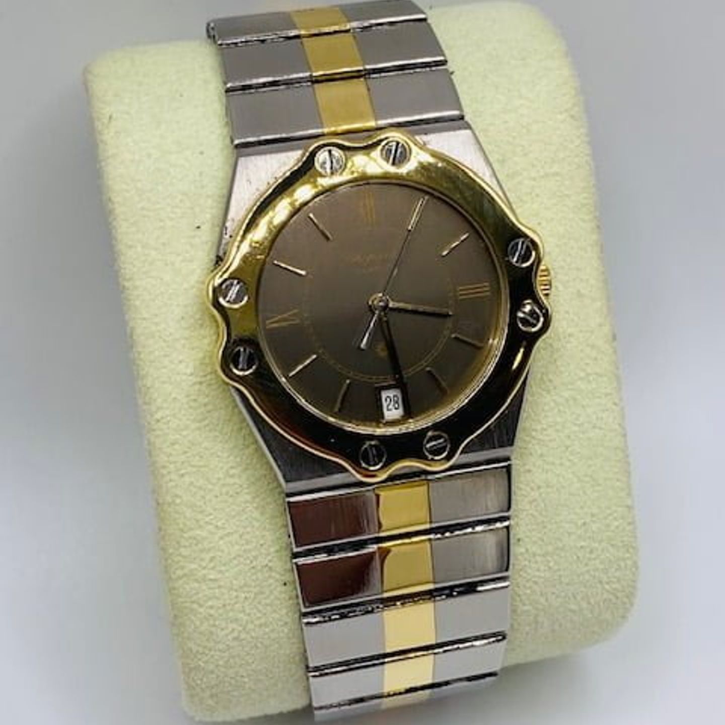 Chopard St. Moritz 8023 (1990) - Grijs wijzerplaat 32mm Goud/Staal (3/7)