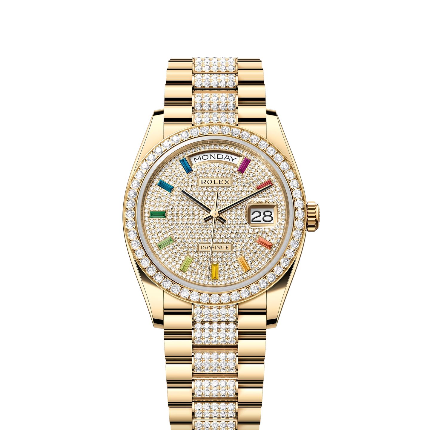 Rolex Day-Date 36 128348RBR (2024) - Diamant wijzerplaat 36mm Geelgoud (1/1)