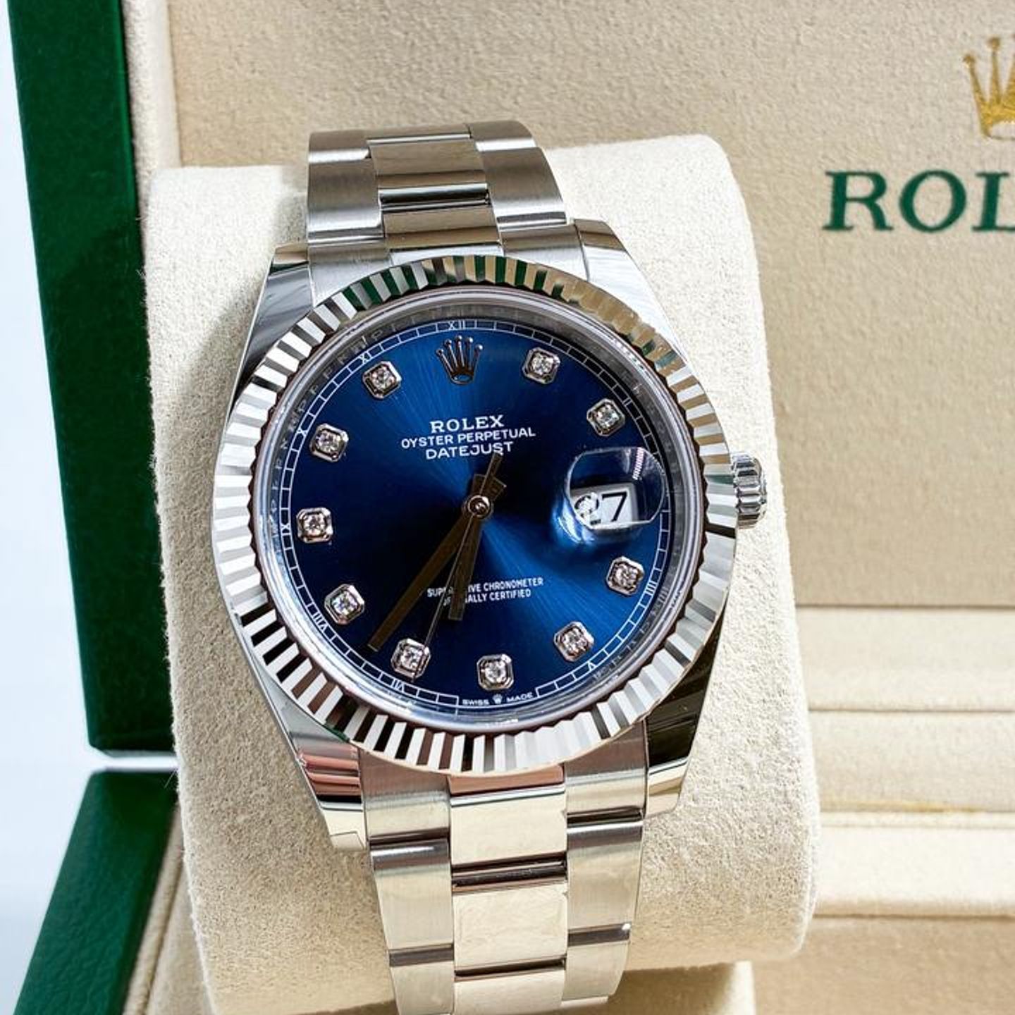 Rolex Datejust 126334 (2025) - Blue dial 41 mm Steel case (8/10)