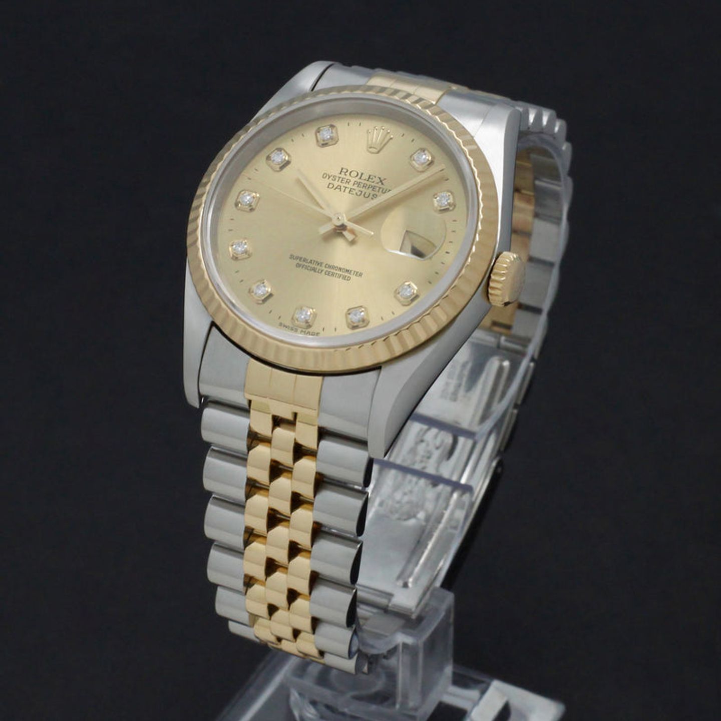 Rolex Datejust 36 16233 (2000) - Goud wijzerplaat 36mm Goud/Staal (5/7)