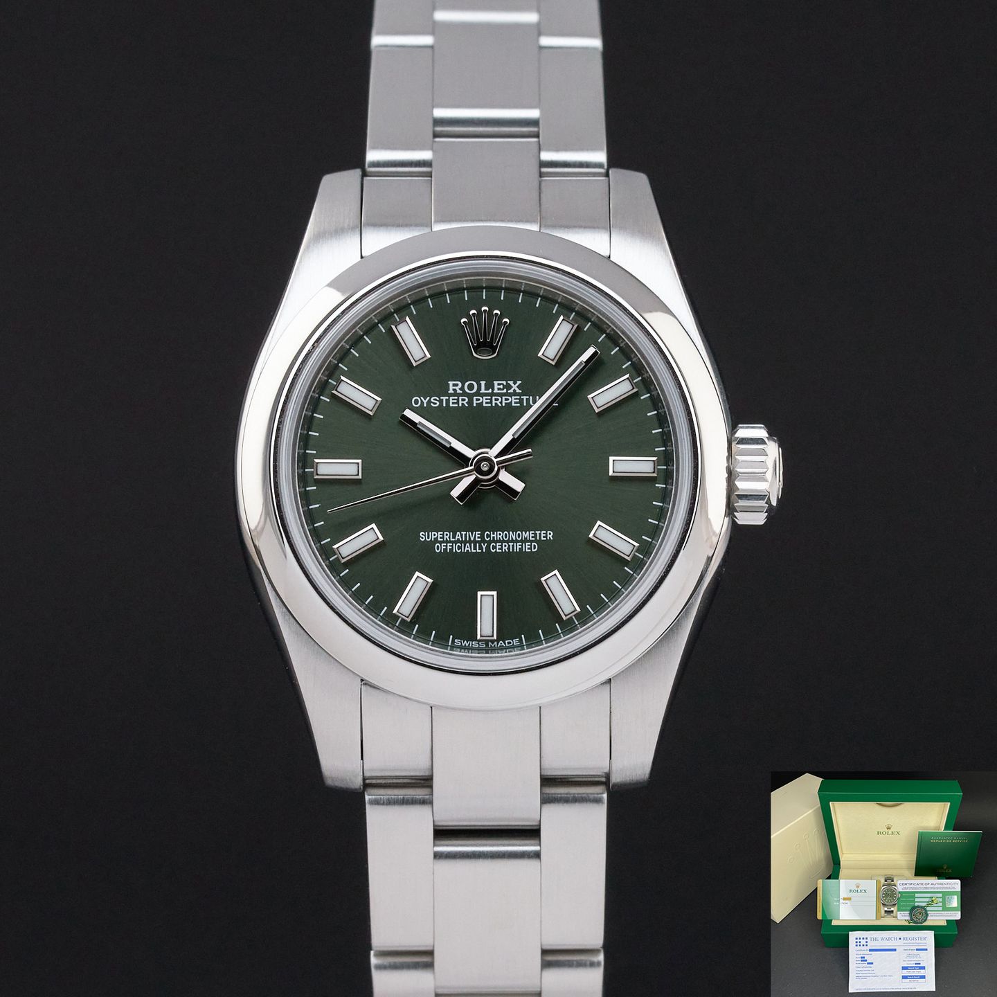 Rolex Oyster Perpetual 26 176200 (2019) - 26mm Staal (1/8)
