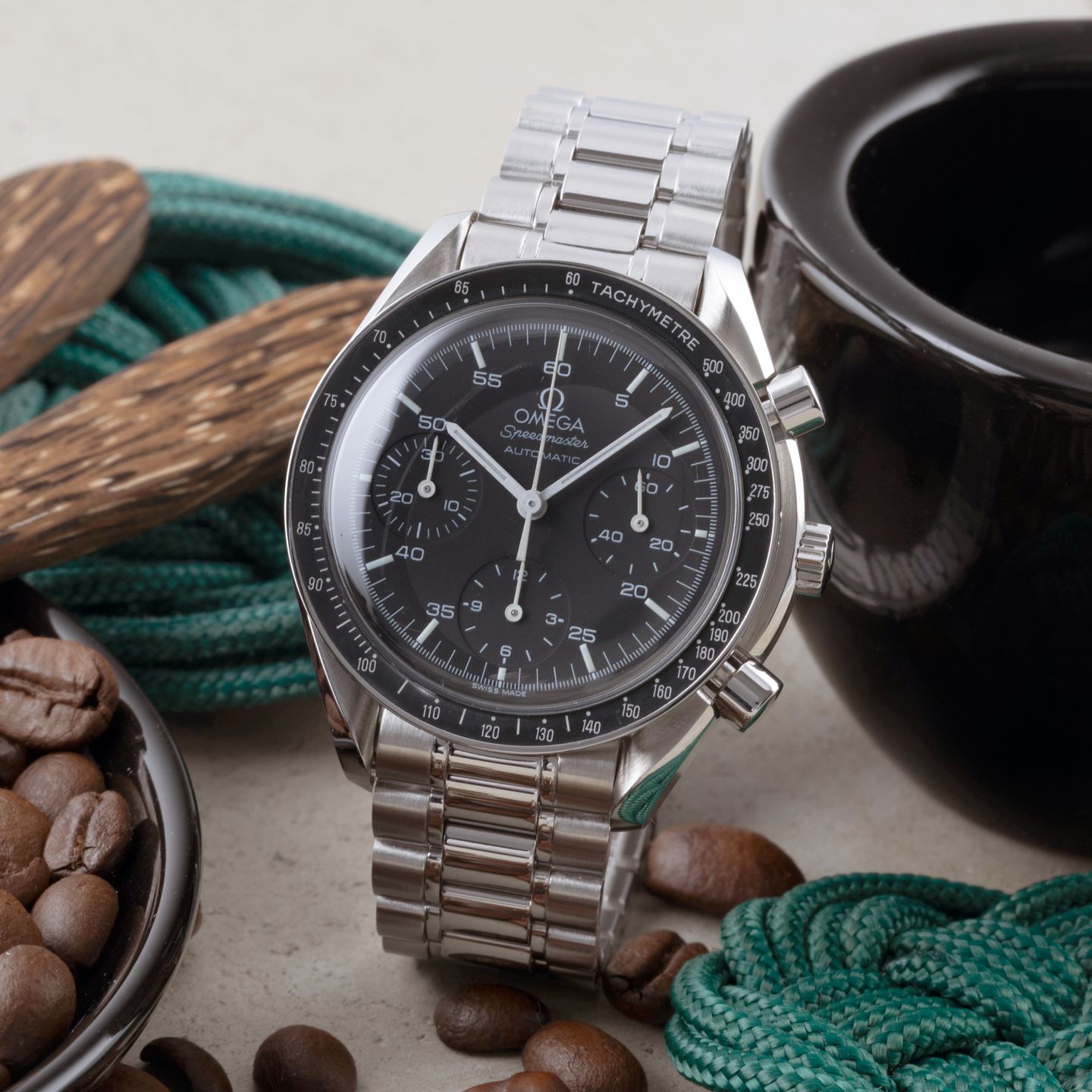 Omega Speedmaster Reduced 3510.50.00 (1999) - Zwart wijzerplaat 39mm Staal (1/8)