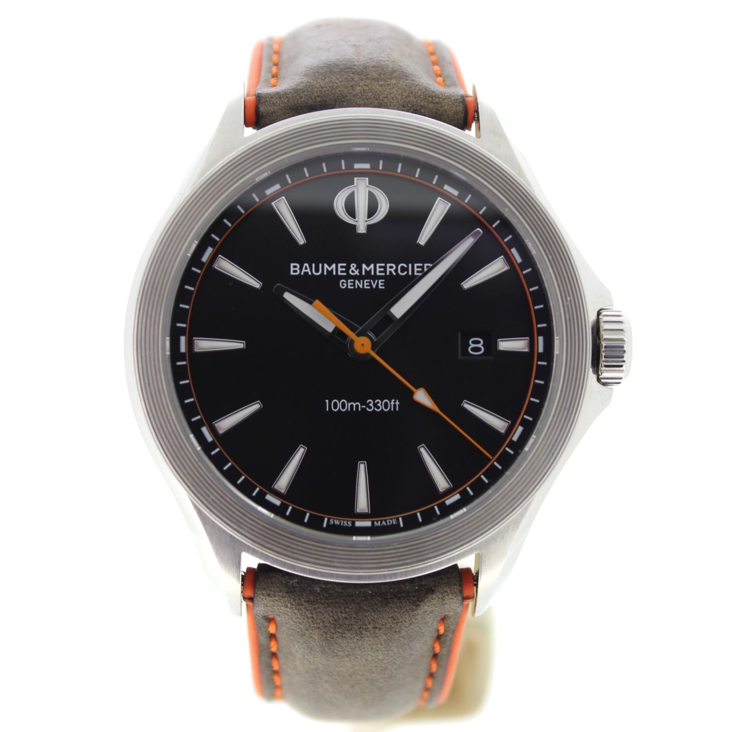 Baume & Mercier Clifton M0A10411 (2022) - Zwart wijzerplaat 42mm Staal (4/7)