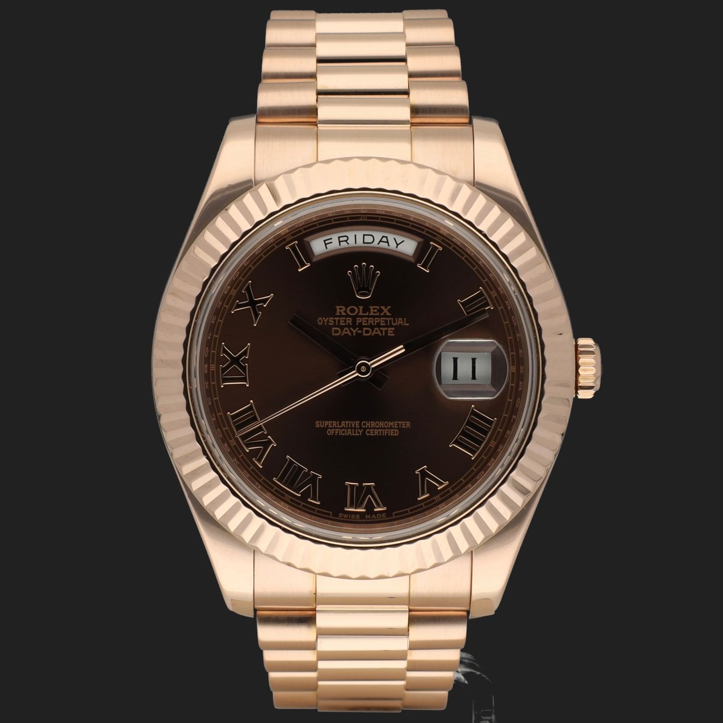 Rolex Day-Date II 218235 (2013) - 41 mm Rose Gold case (3/8)