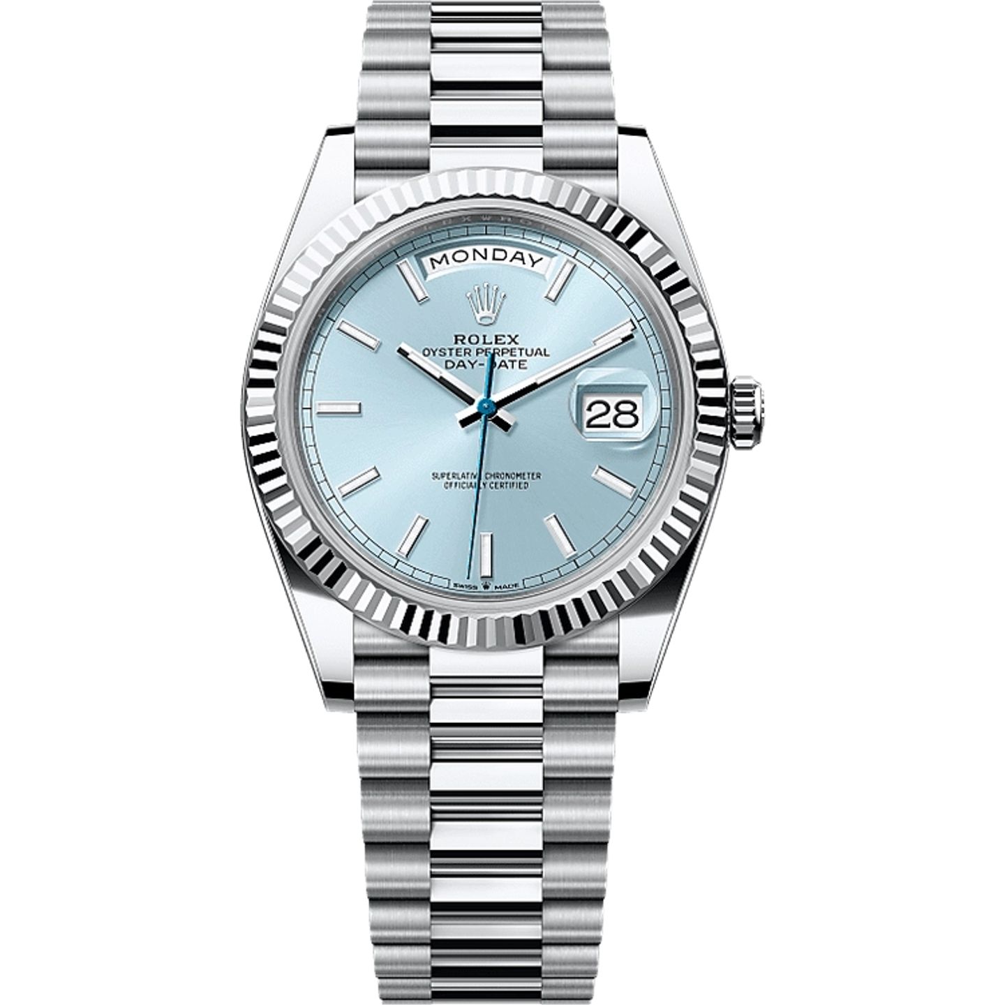Rolex Day-Date 40 228236 (2025) - Blauw wijzerplaat 40mm Platina (1/1)