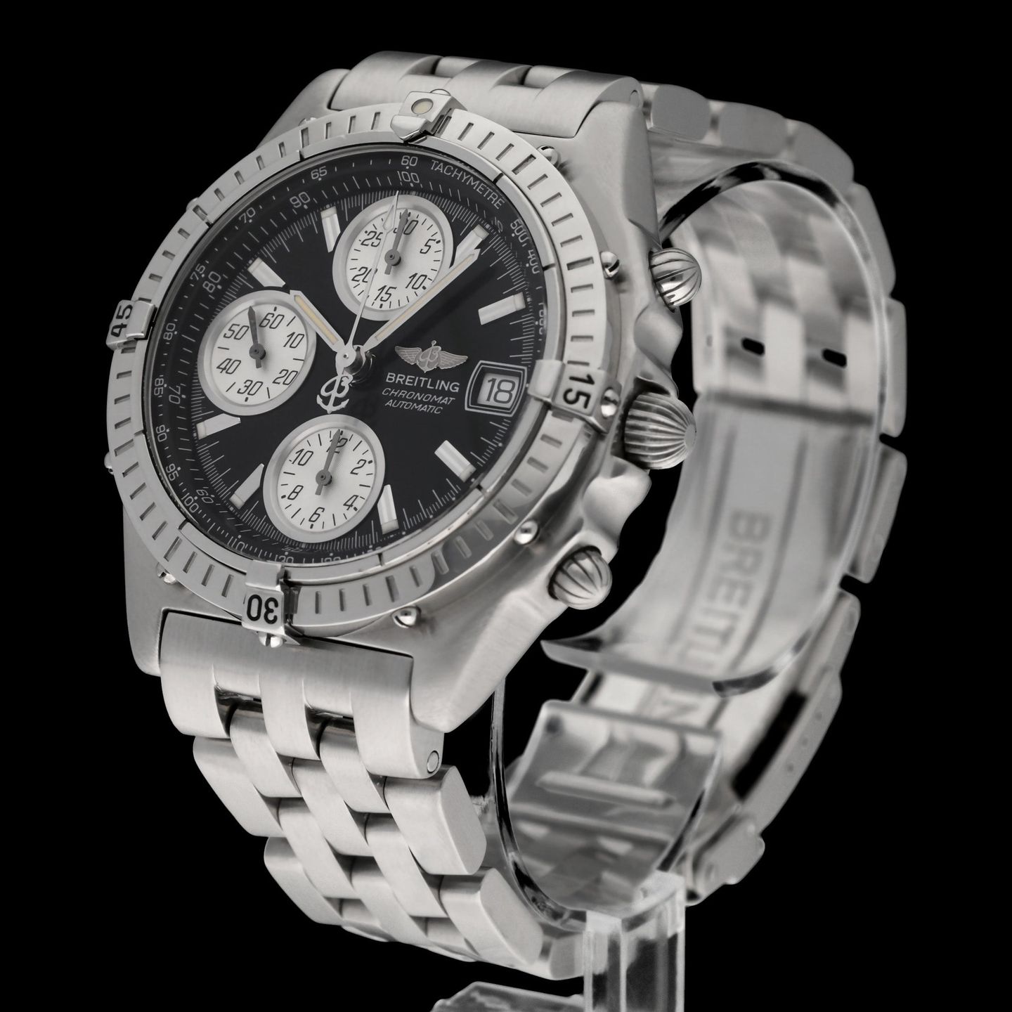 Breitling Blackbird A13350 (2000) - Black dial 40 mm Steel case (5/8)