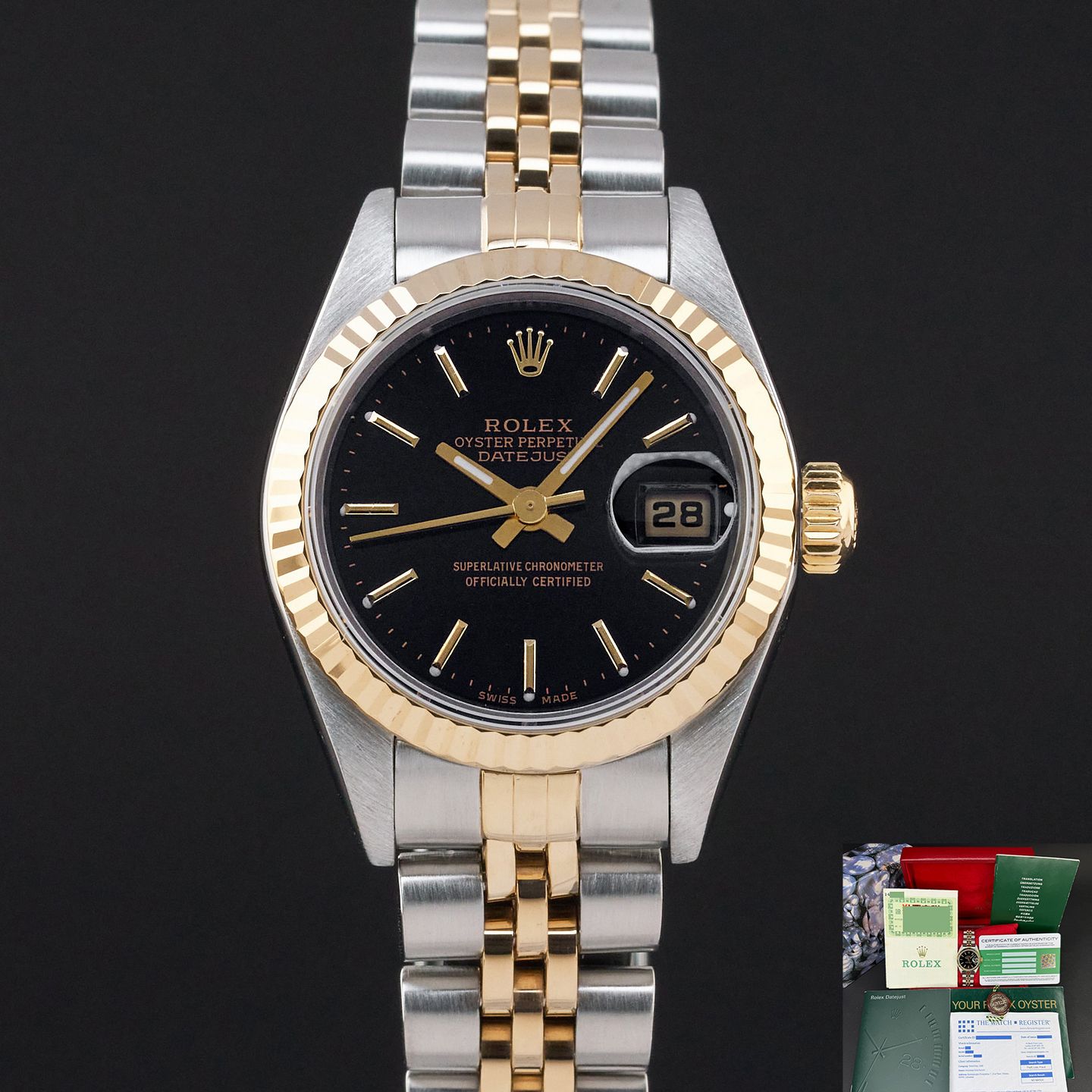 Rolex Lady-Datejust 79173 (2000) - 26mm Goud/Staal (1/8)