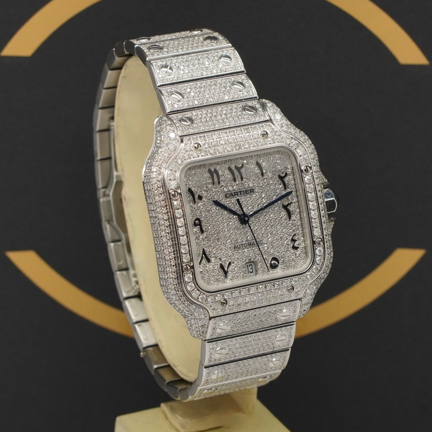 Cartier Santos WSSA0018 (2020) - Diamant wijzerplaat 40mm Staal (3/7)